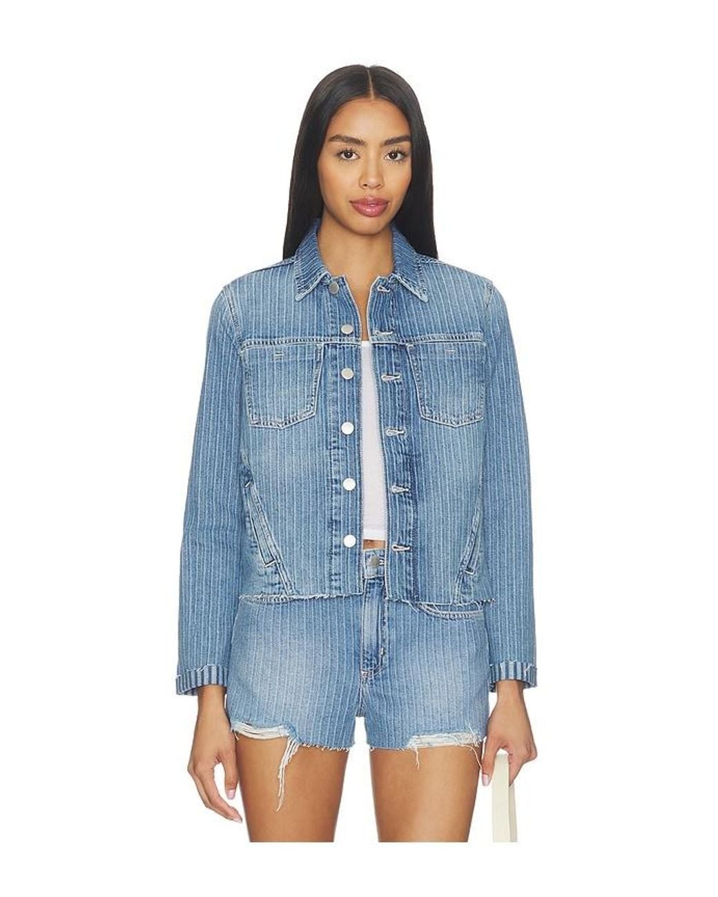 L'Agence Blue Janelle Slim Undone Jacket
