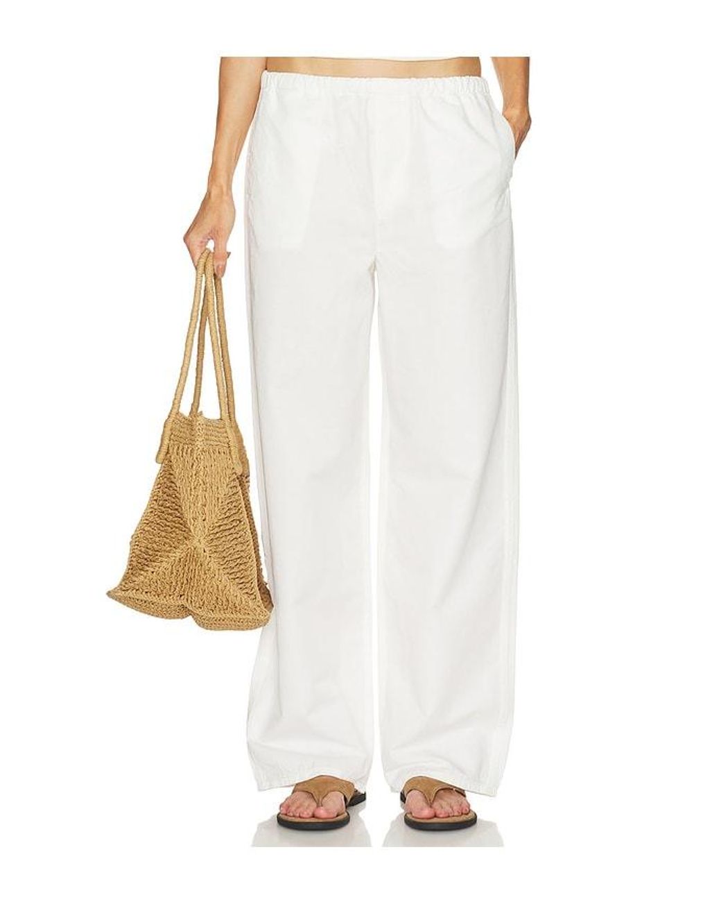 GRLFRND White Kacey Pull On Wide Leg