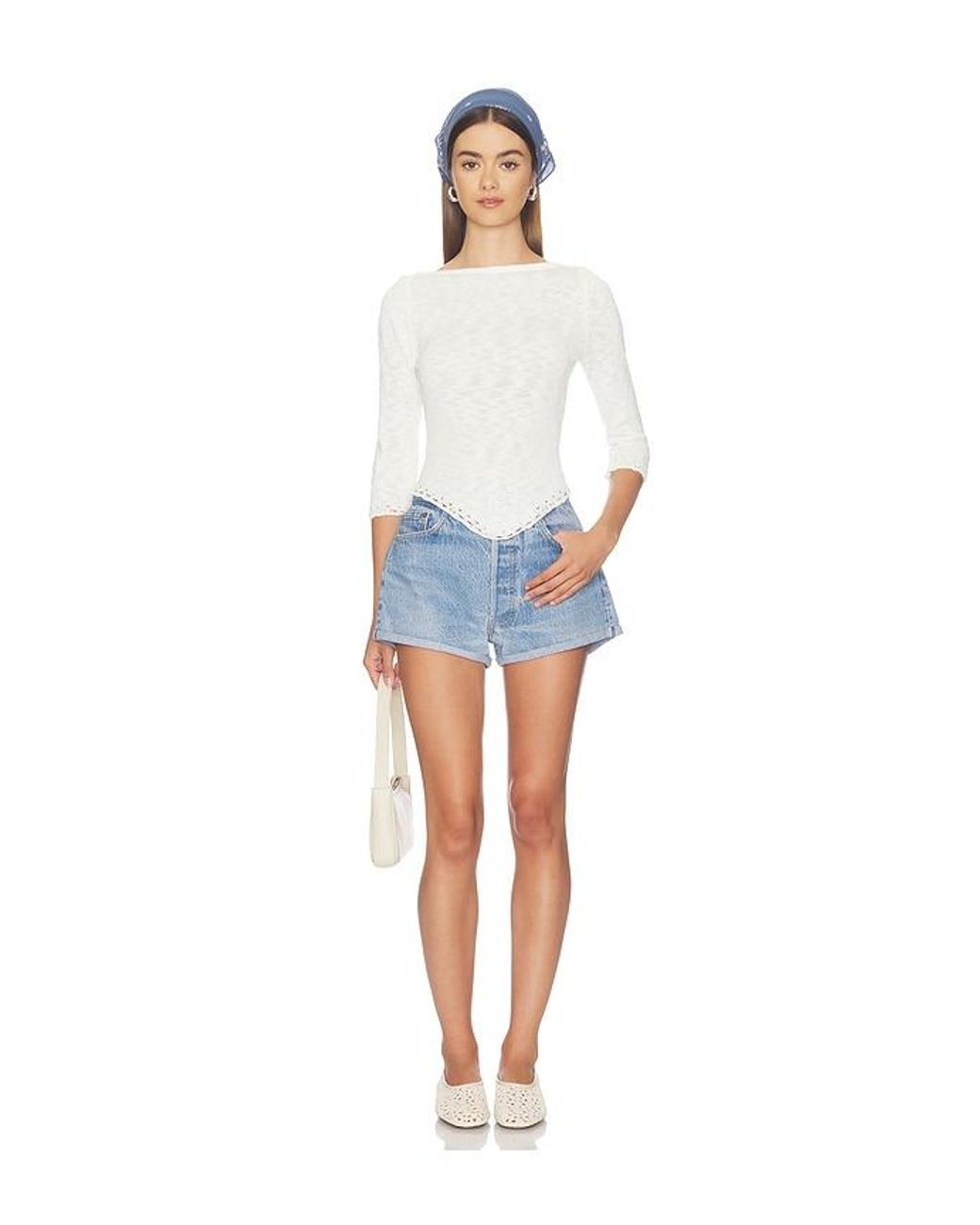 Re/done Blue Levi's Alexa Short
