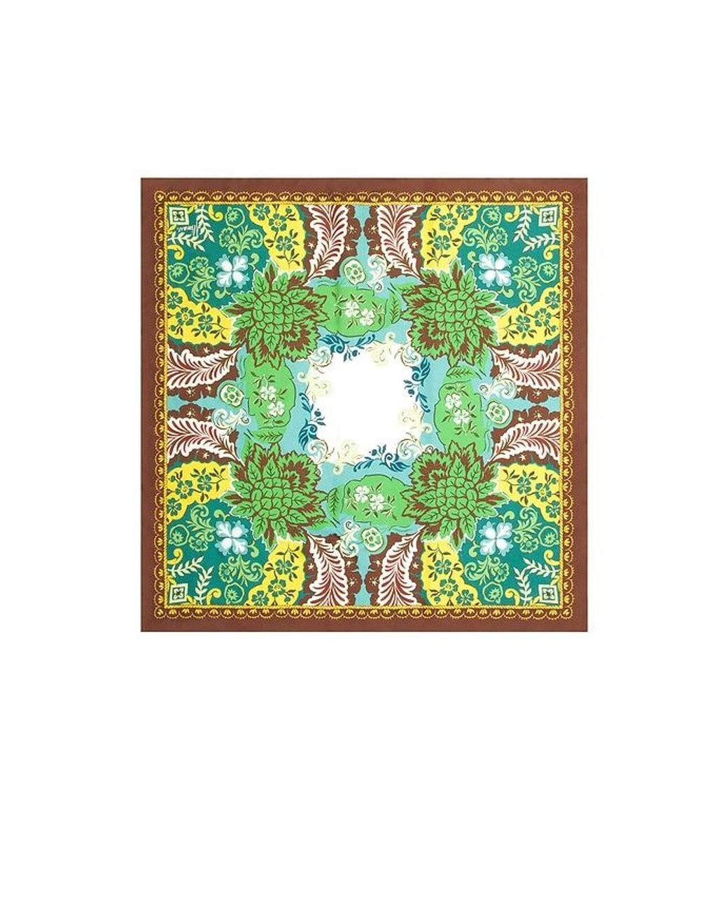 ALÉMAIS Green Florence Silk Scarf