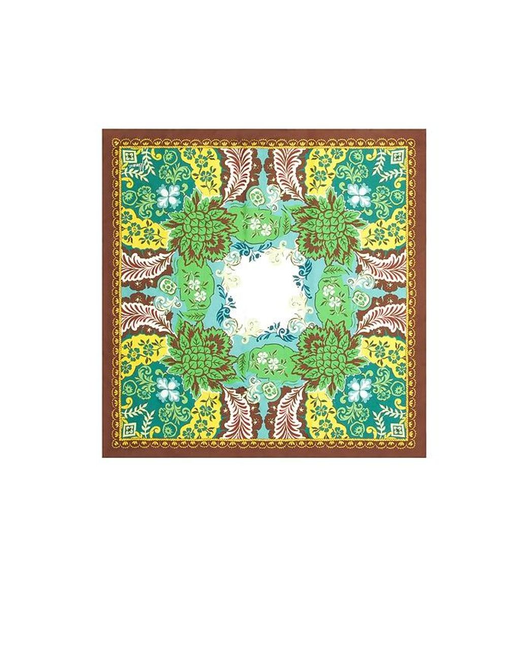 ALÉMAIS Green Florence Silk Scarf