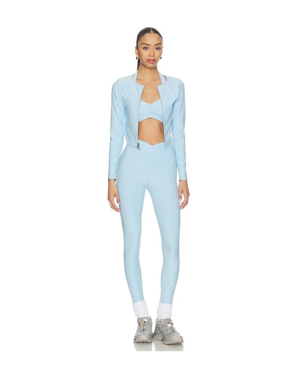 Year Of Ours Blue Stretch Zip Up Cardigan