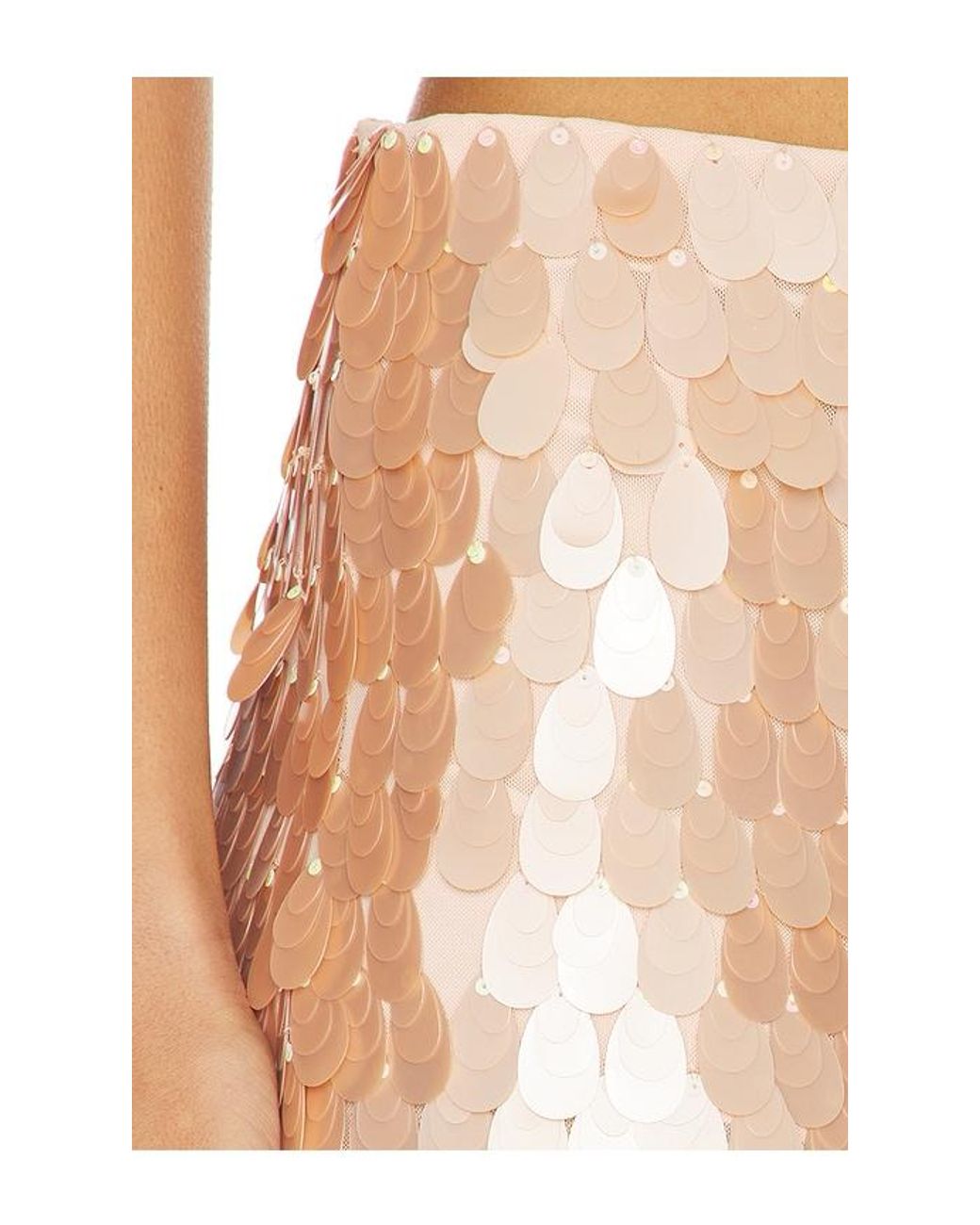 Alice + Olivia White Mace Paillette Mini Skort