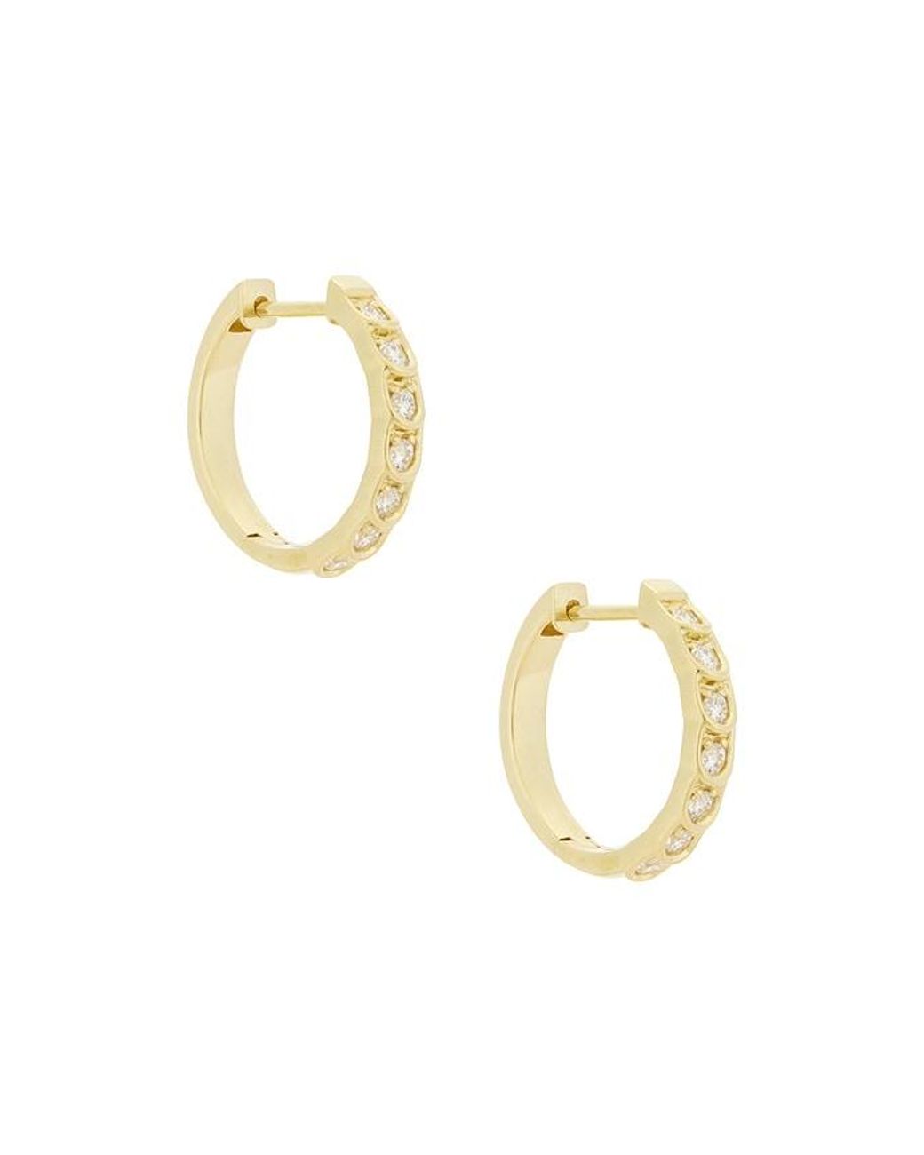 STONE AND STRAND Metallic La Scala Hoop Earrings