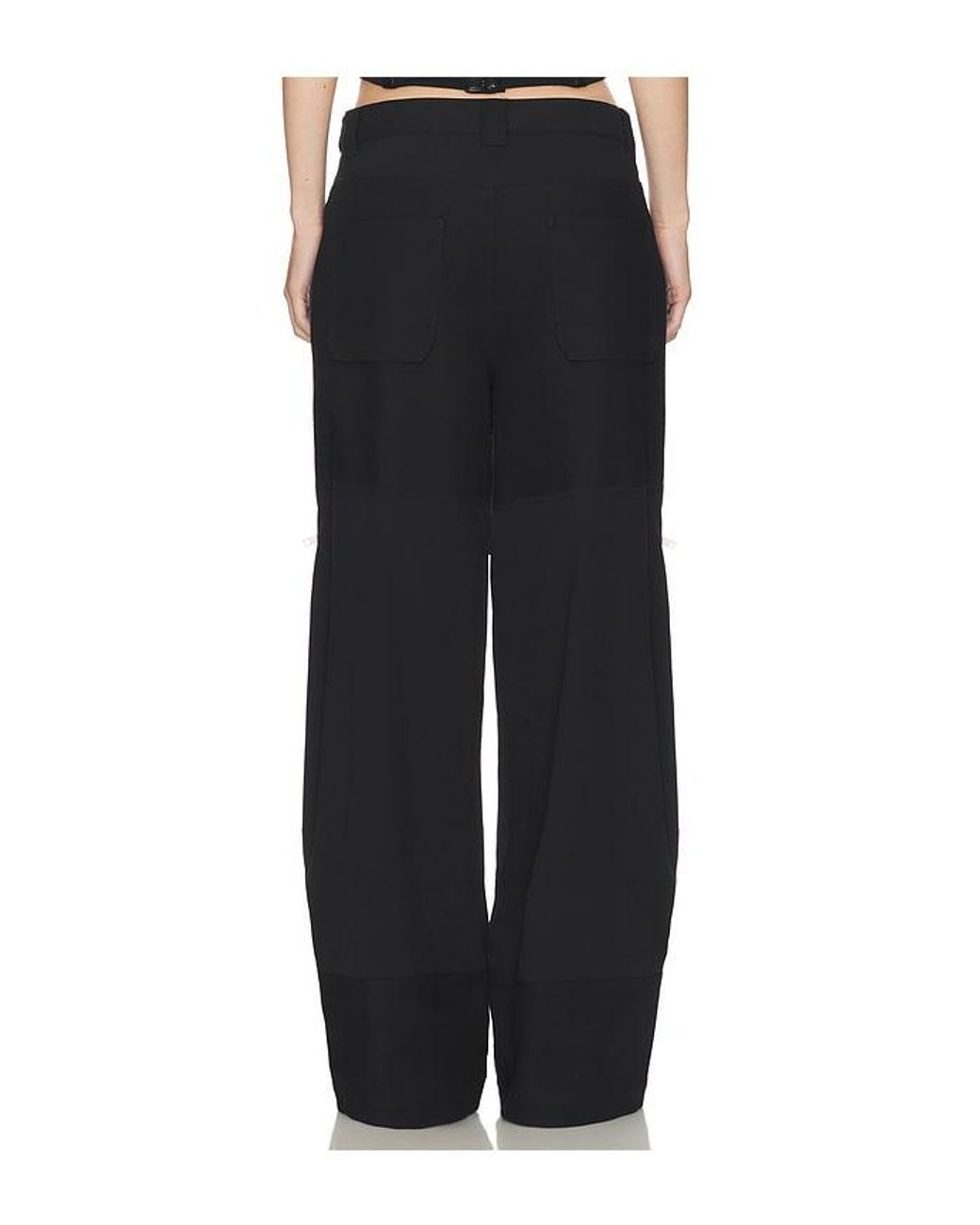 HAELO Black Flex Waist Zip Cargo Pant