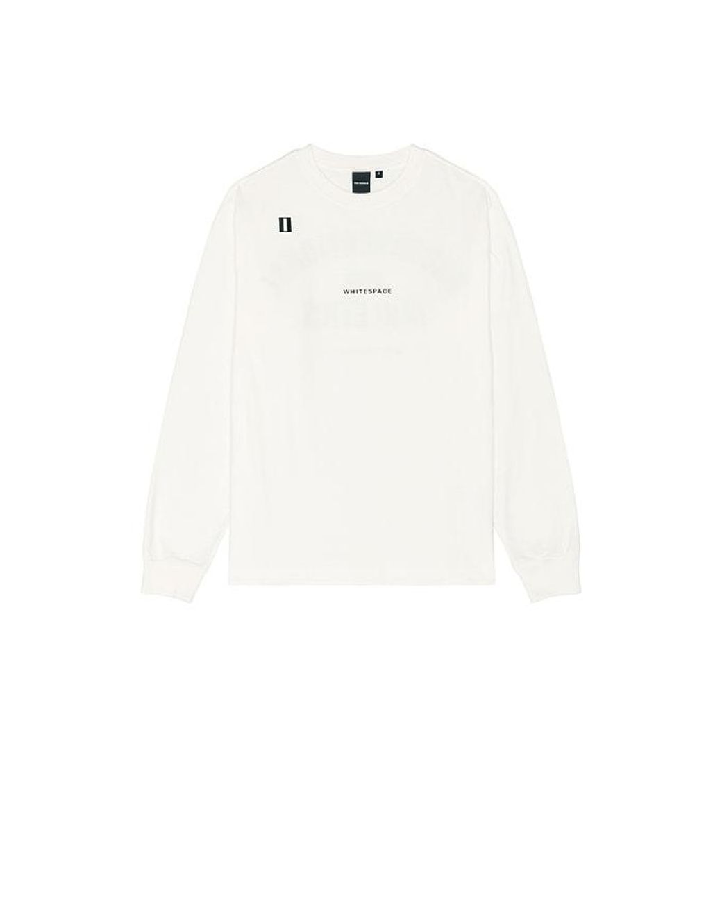 White/space White Premium Graphic Long Sleeve Tee for men