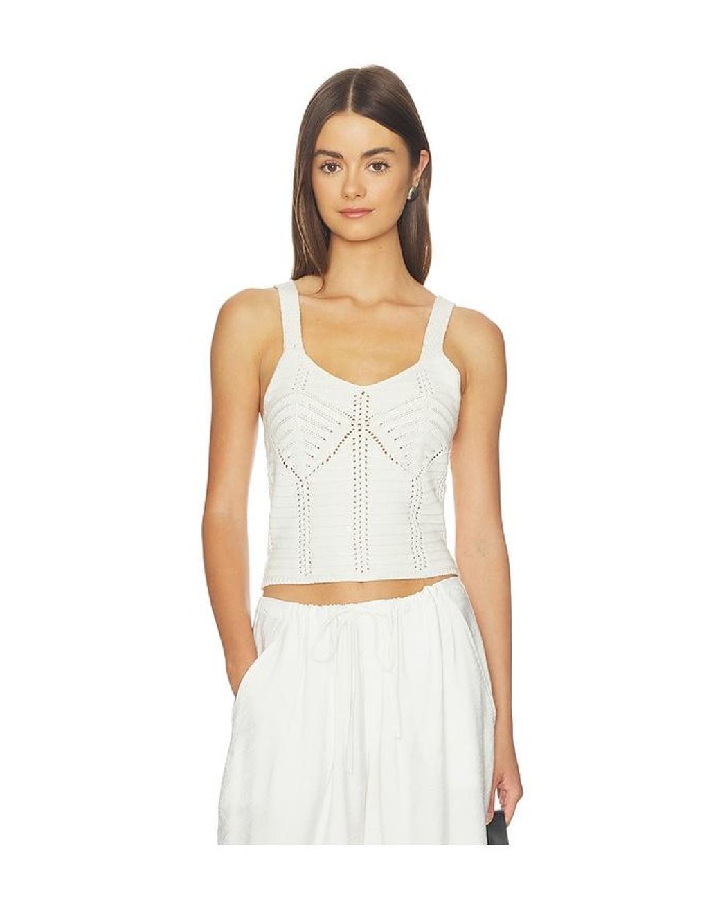 SABLYN White Thea Scoop Neck Tank