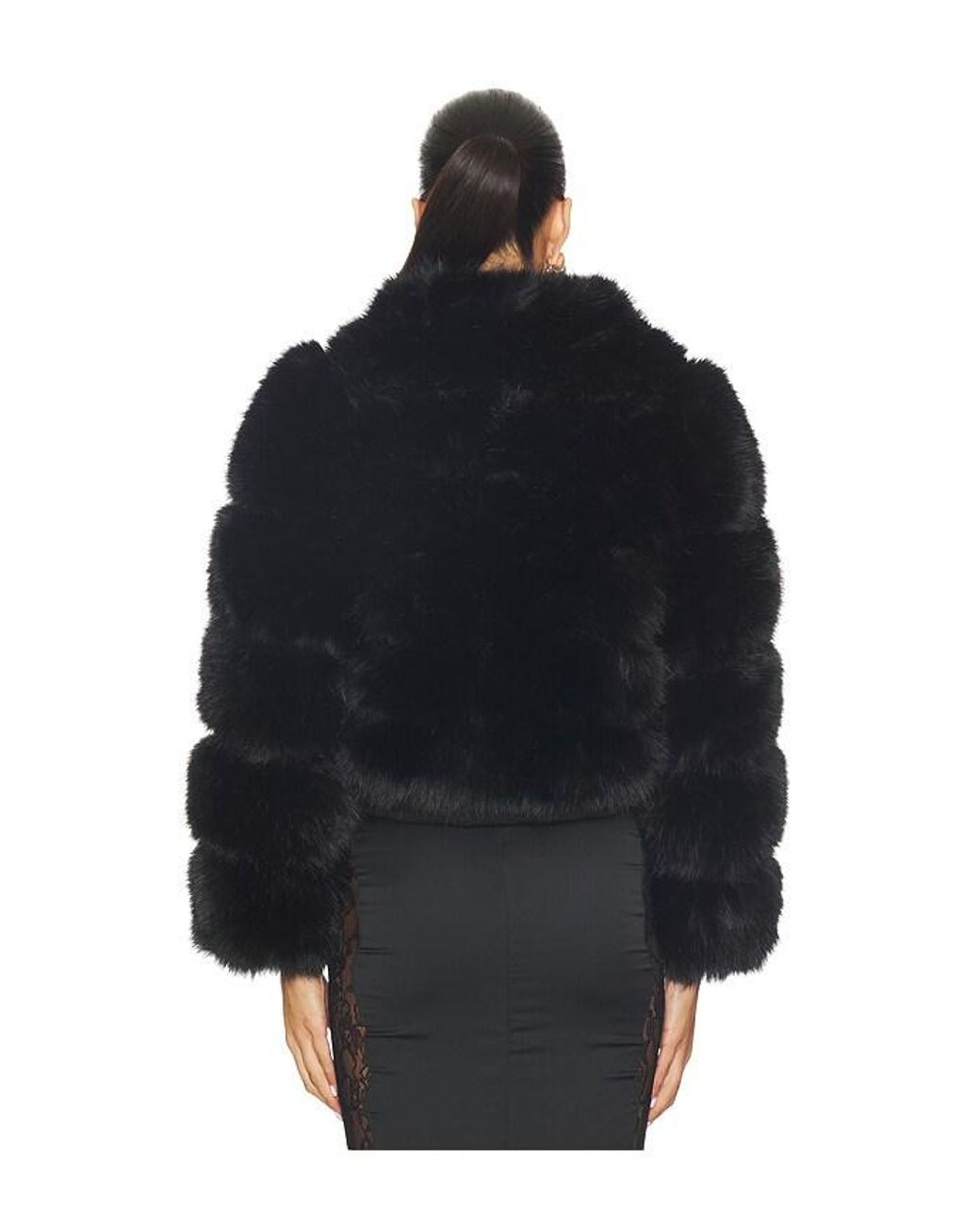Adrienne Landau Blue Icon Fur Jacket