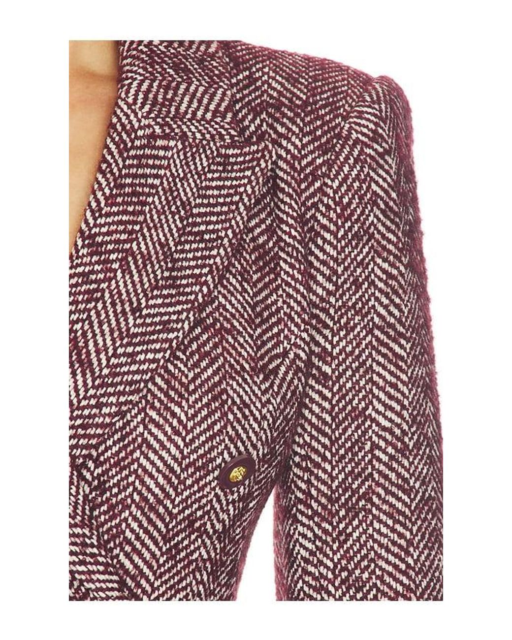 L'Agence Purple Karima Double Breasted Cinched Waist