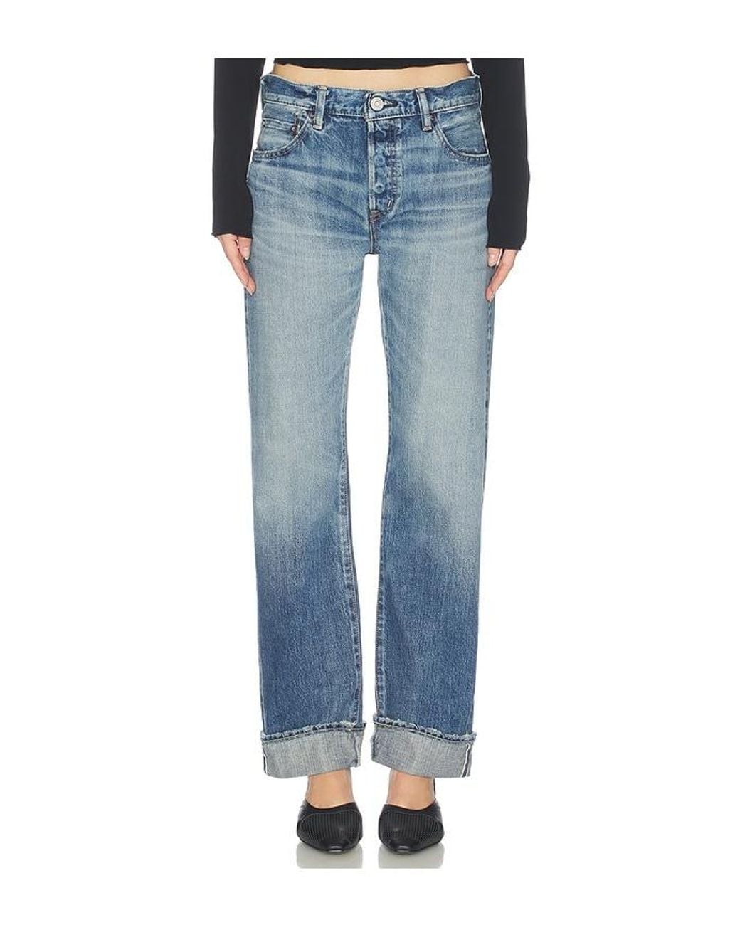 Moussy Blue Deltona Straight Jeans