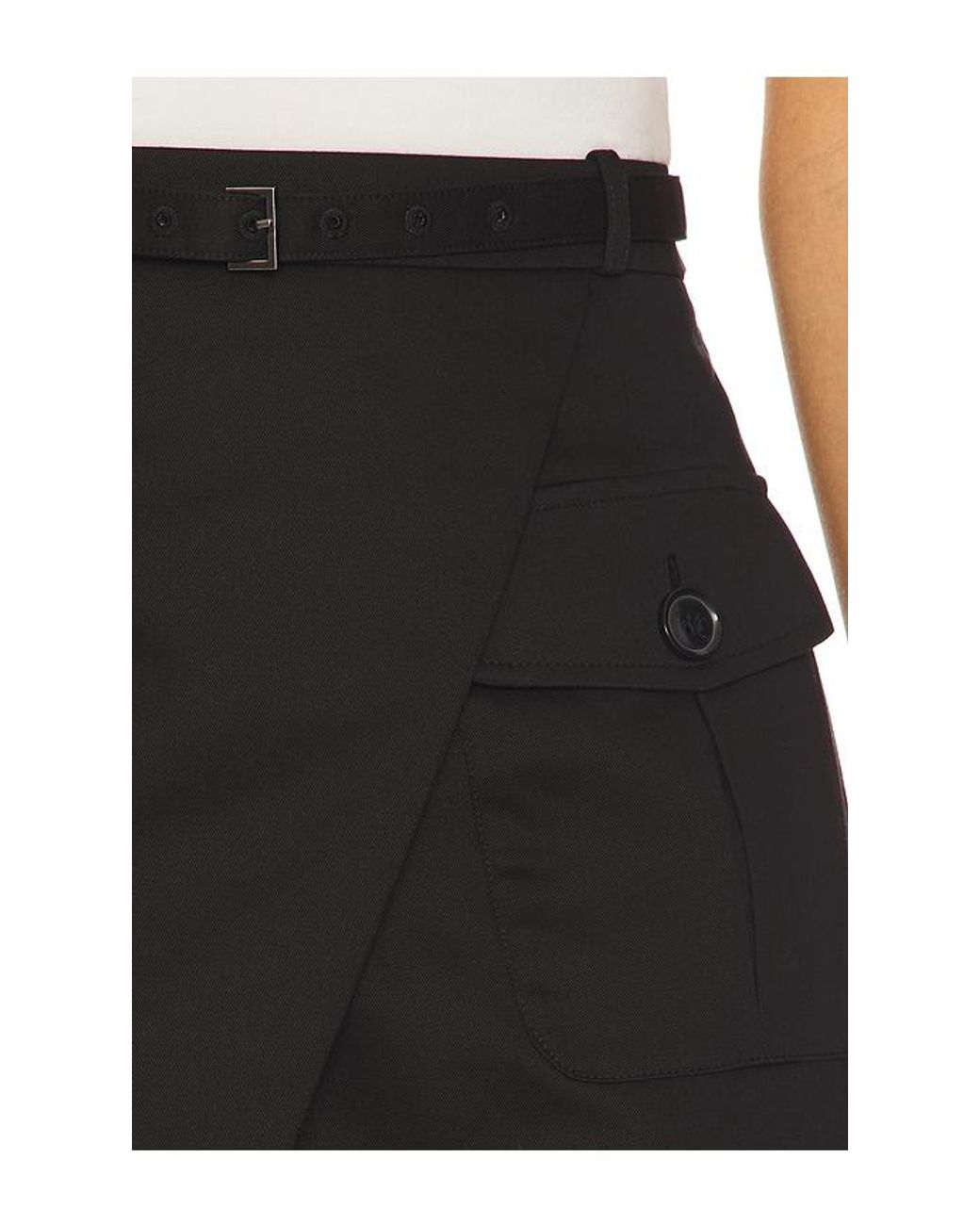 FRAME Black The Utility Cargo Skirt