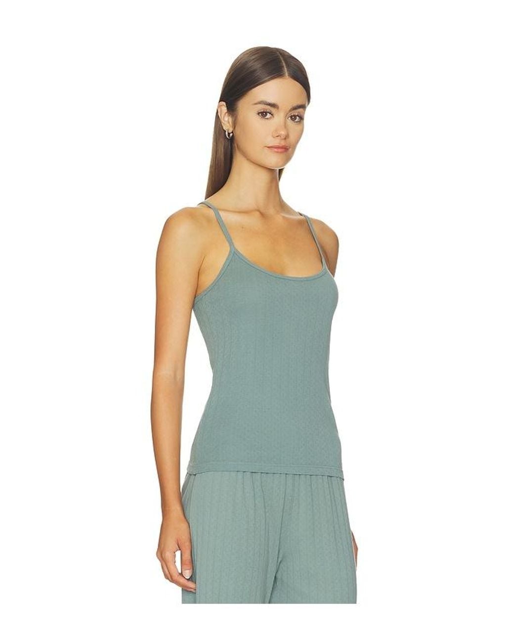 DONNI. Blue The Pointelle Cami Tank