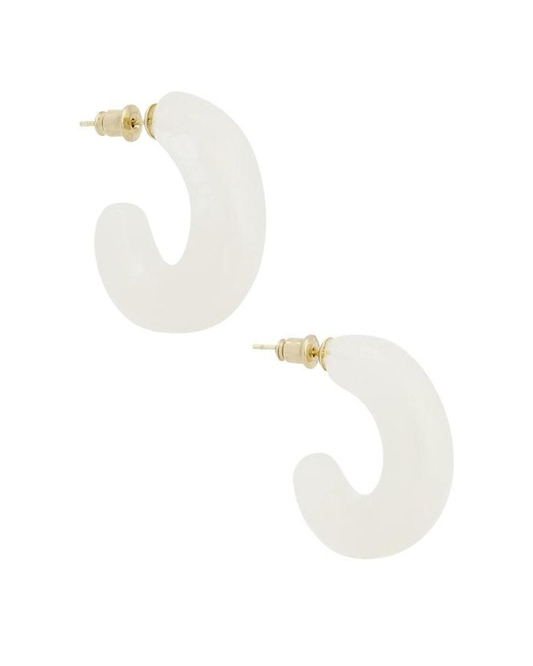 Casa Clara White Acacia Hoop Earrings