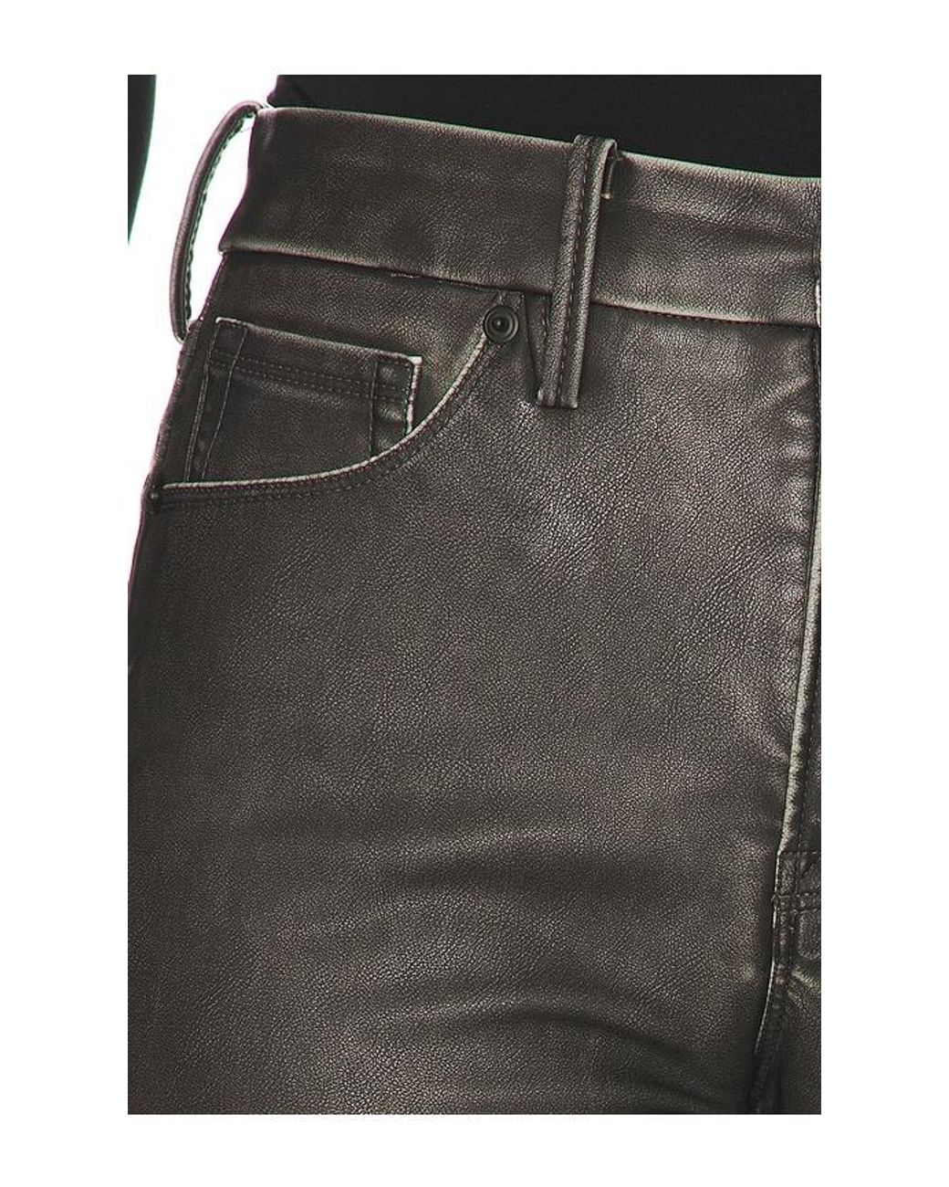 GOOD AMERICAN Black Good Classic Bootcut Faux Leather Pants
