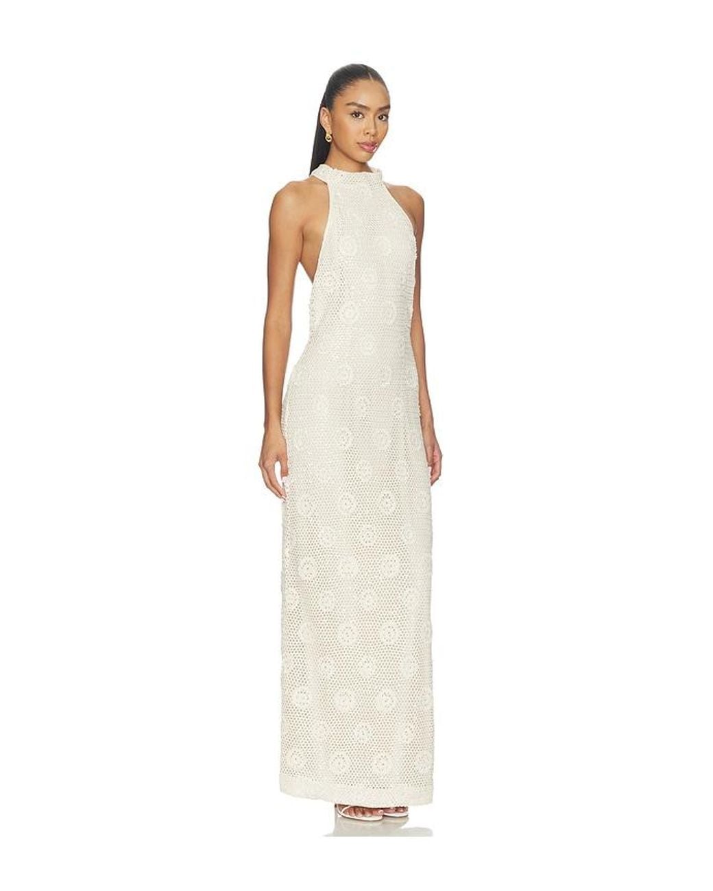 OW Collection White Collette Maxi Dress