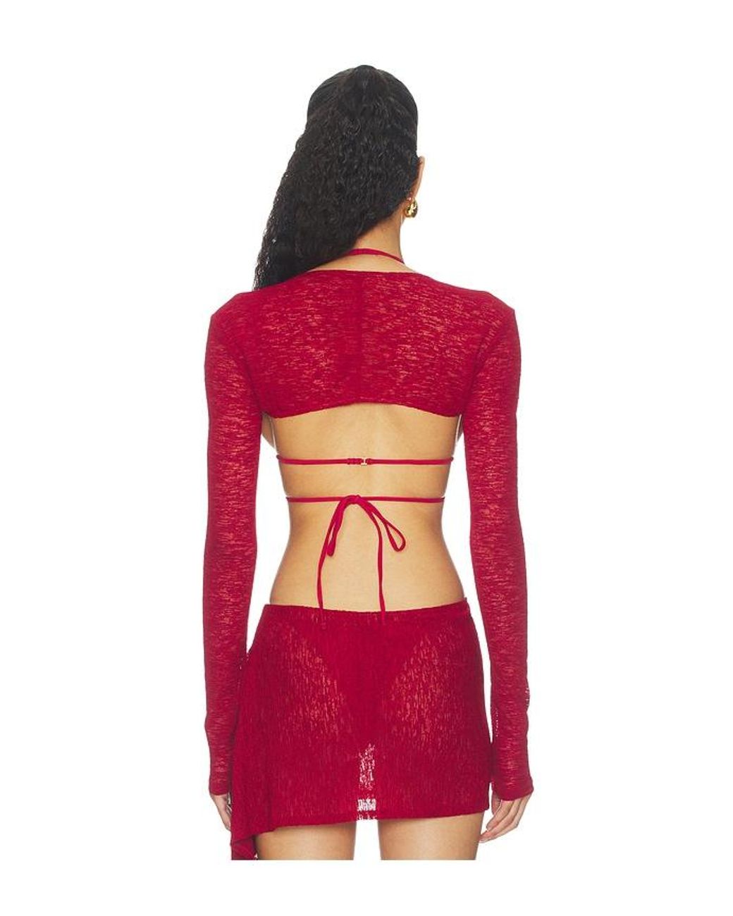 lovewave Red The Kimchi Shrug Top