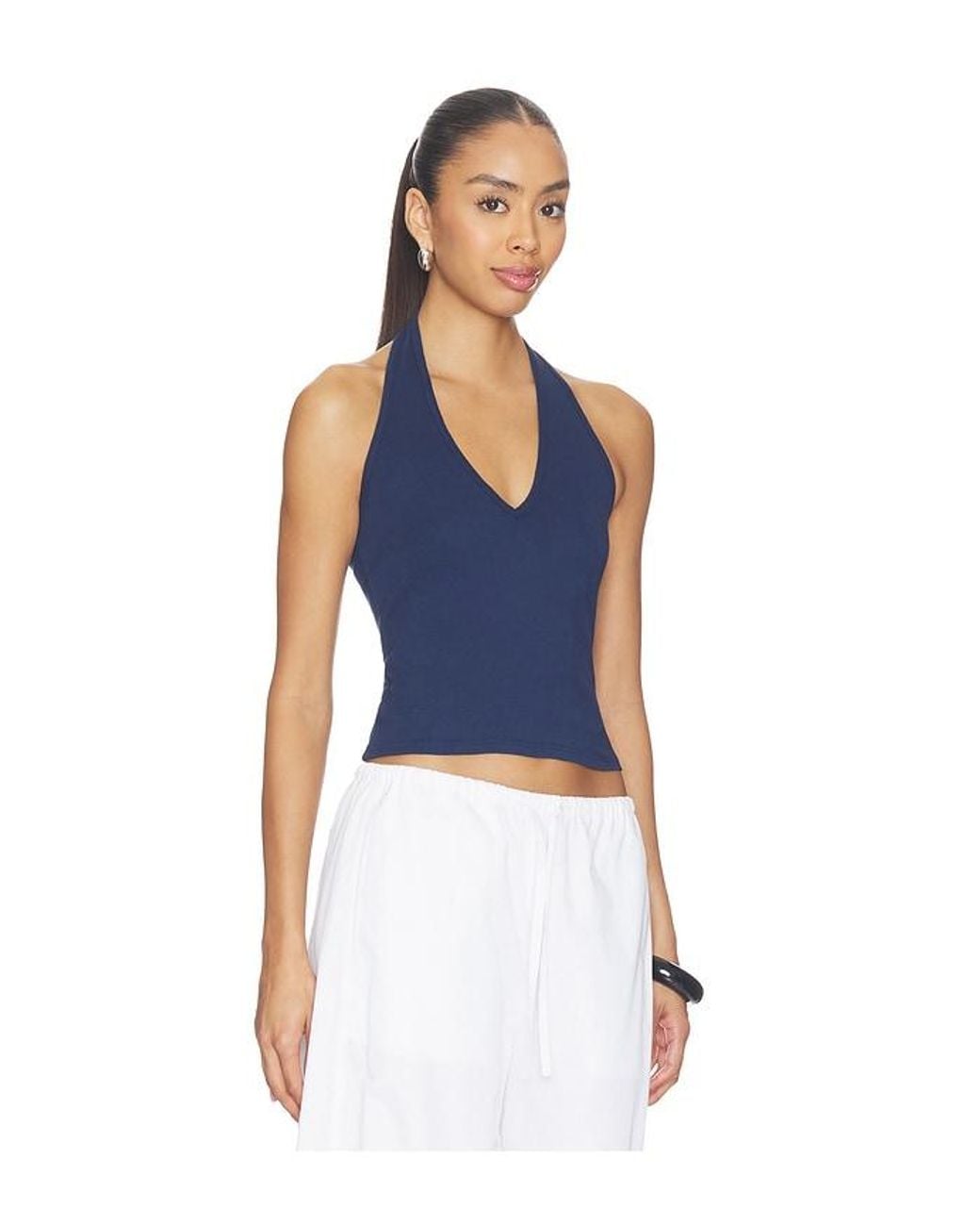 Nili Lotan Blue Britt Halter Top