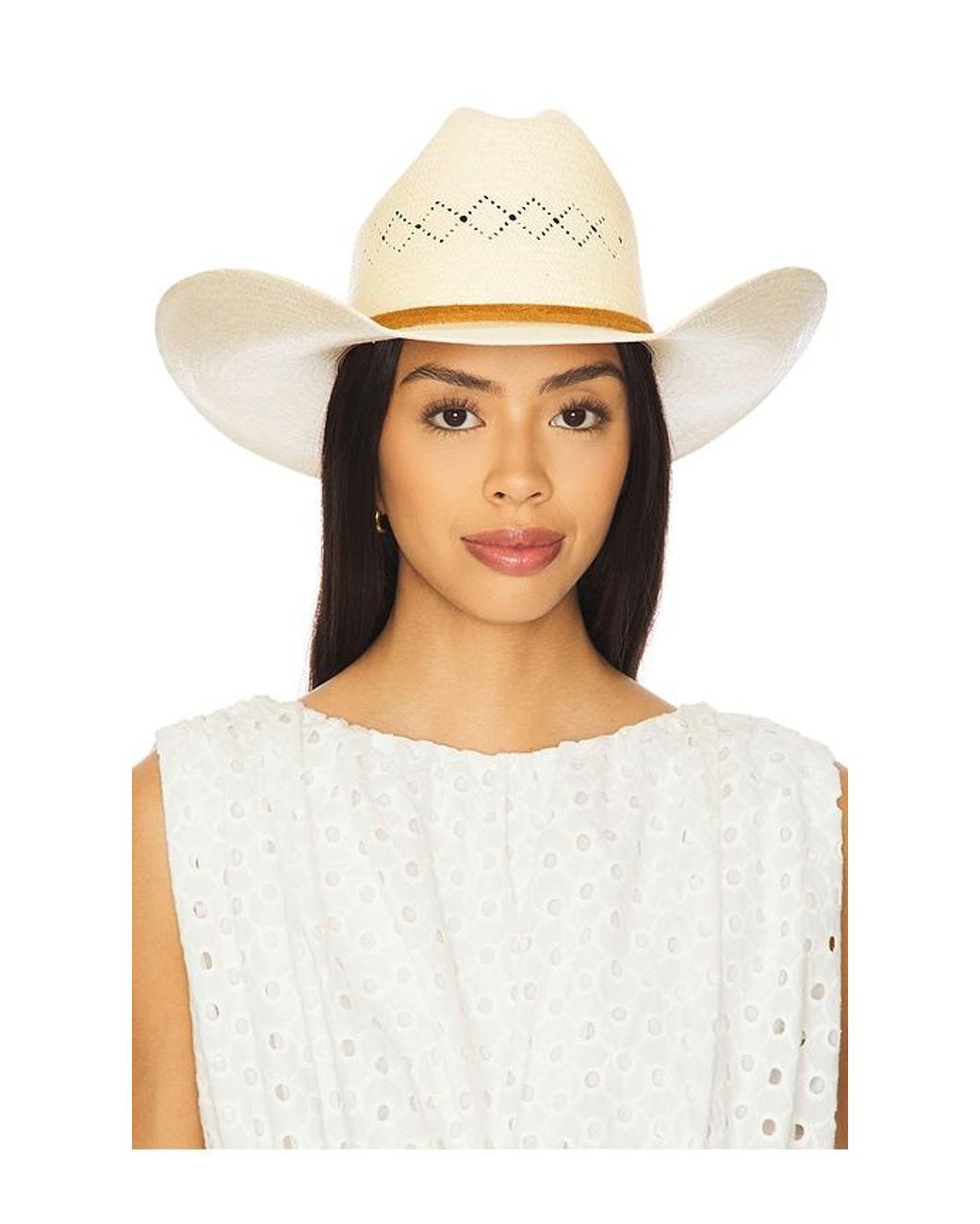 Brixton White Laredo Panama Straw Cowboy Hat