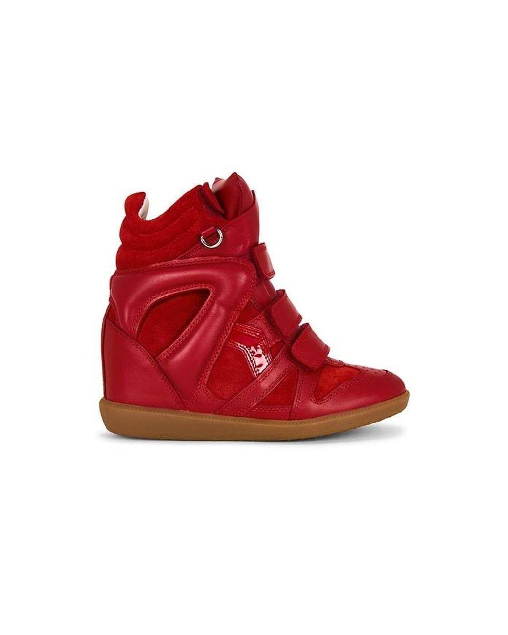 Isabel Marant Red Bekett Ring Sneaker