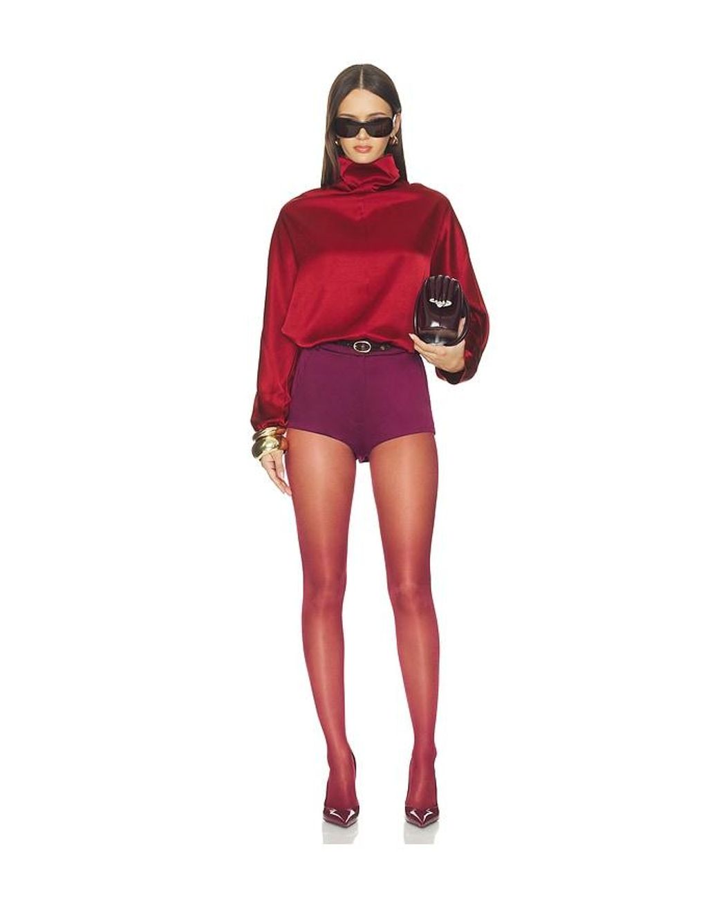 Citizens of Humanity Red Ilaria Draped Top