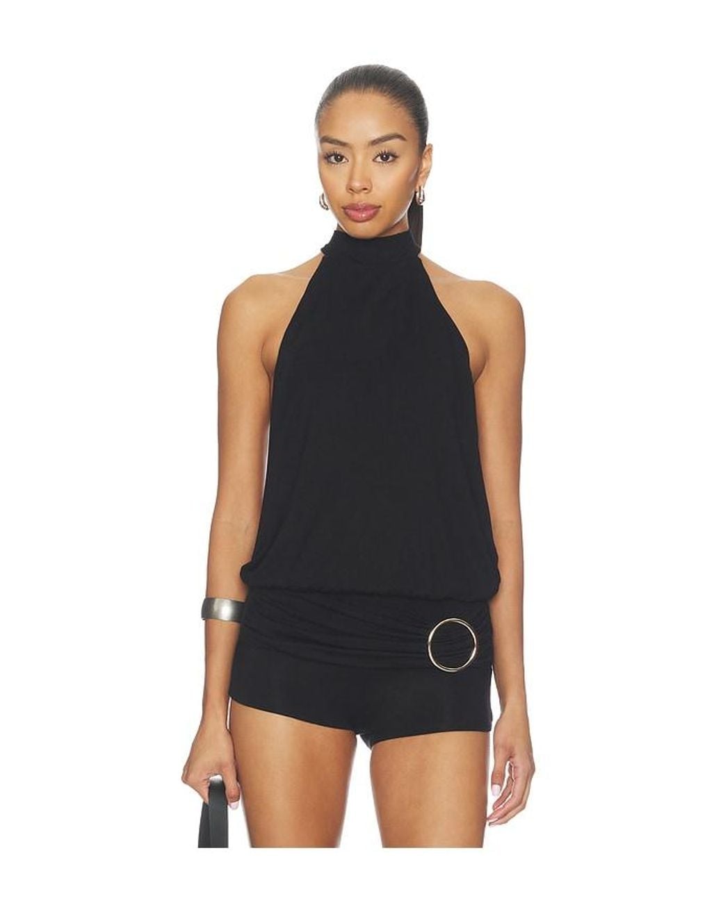 superdown Black Declynn Drape Top