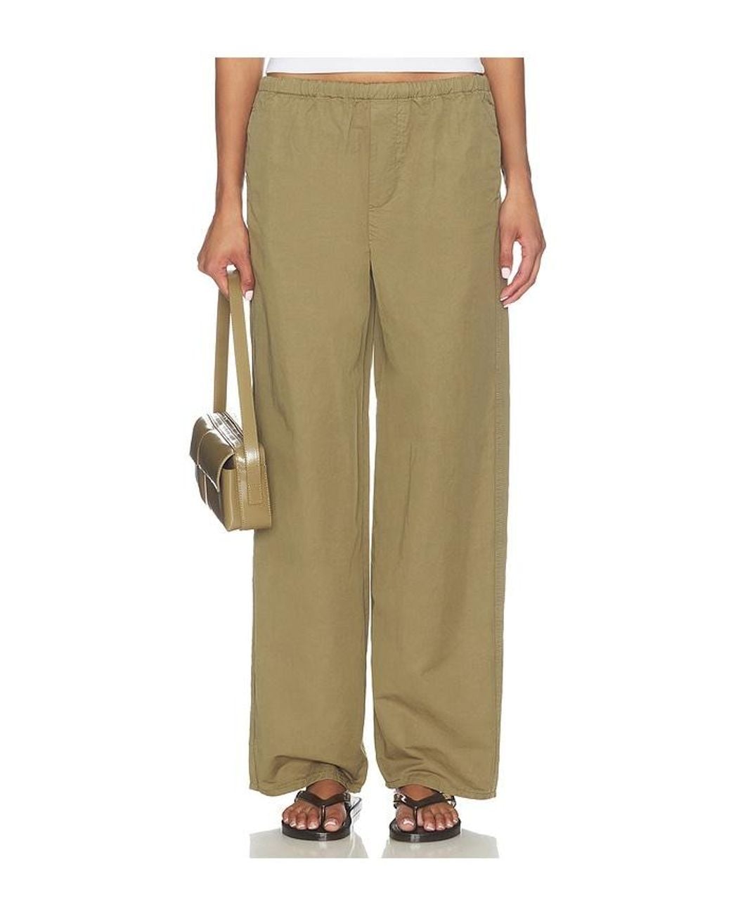 GRLFRND Green Kacey Pull On Wide Leg