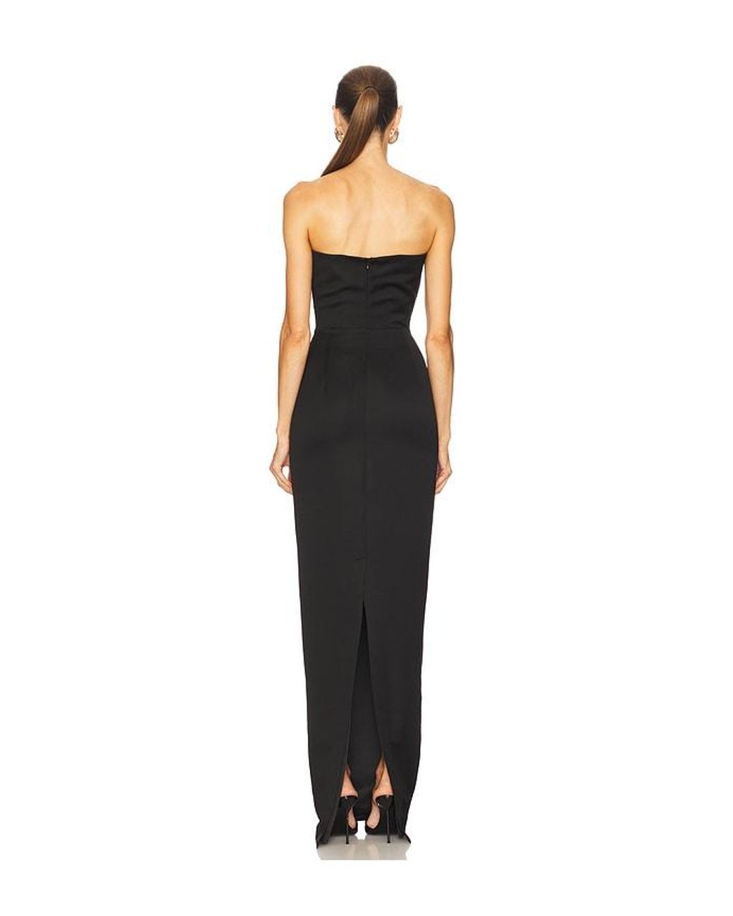SAU LEE Black Jaclyn Gown