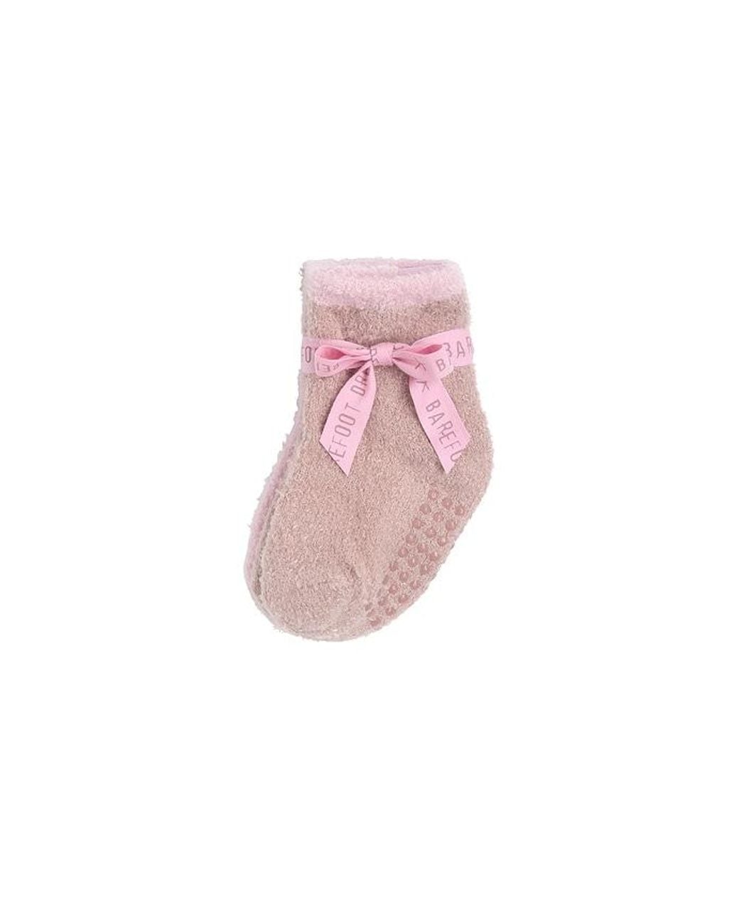Barefoot Dreams Pink Cozychic Baby Tipped Sock Set