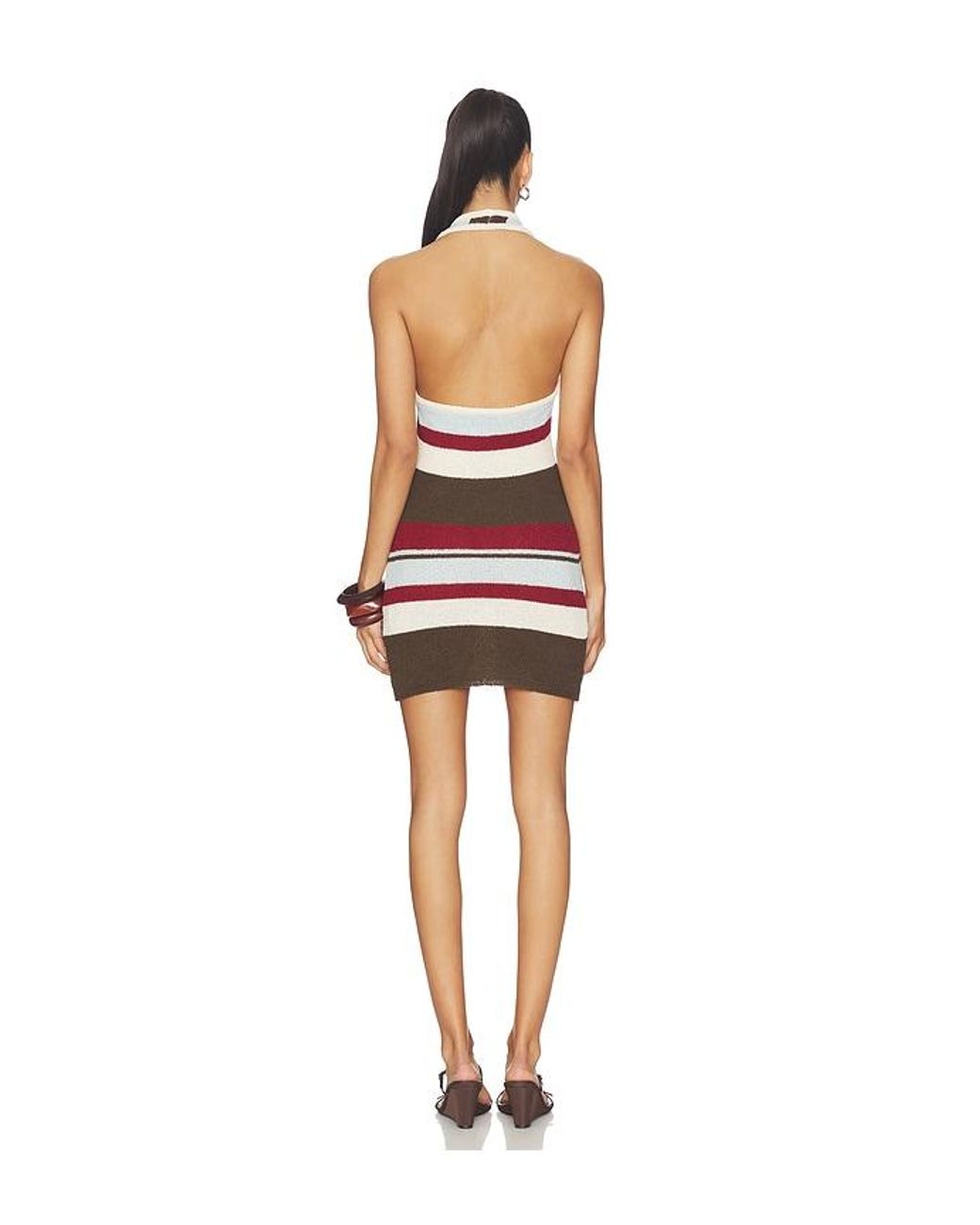 SNDY'S Multicolor Effie Halter Mini Dress