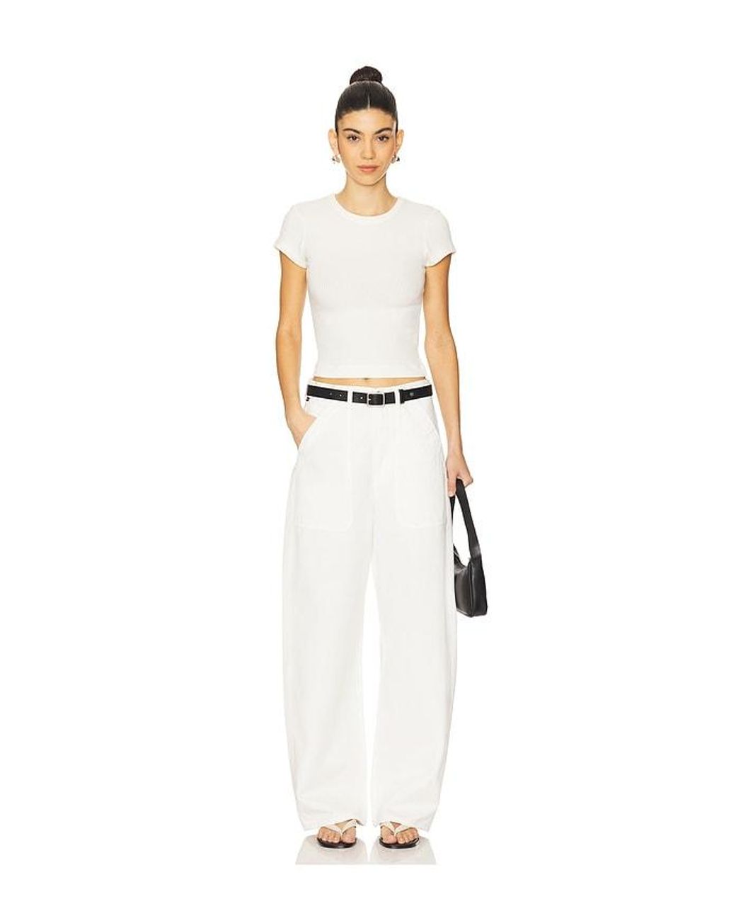 Citizens of Humanity White Ayla Cargo Jeans