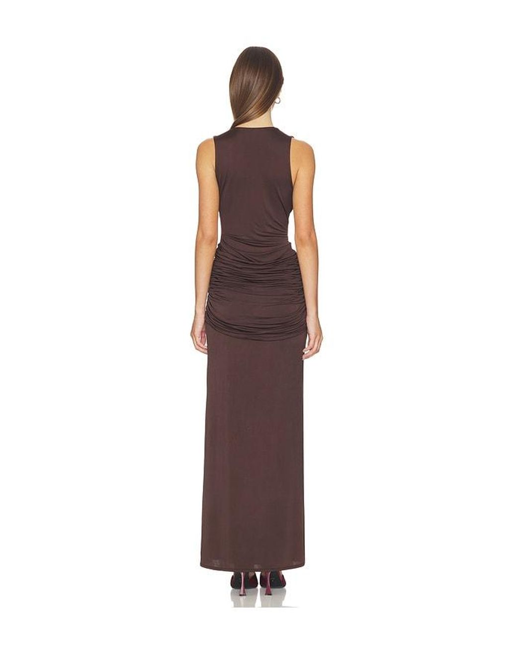 Shona Joy Multicolor Miro Sleeveless Plunged Maxi Dress
