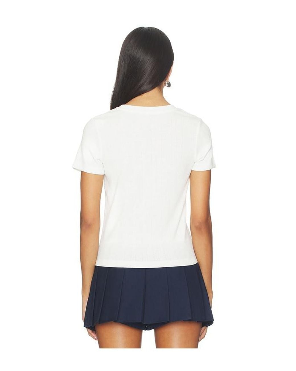 Terez White X Revolve Yankees Pointelle Baby Tee