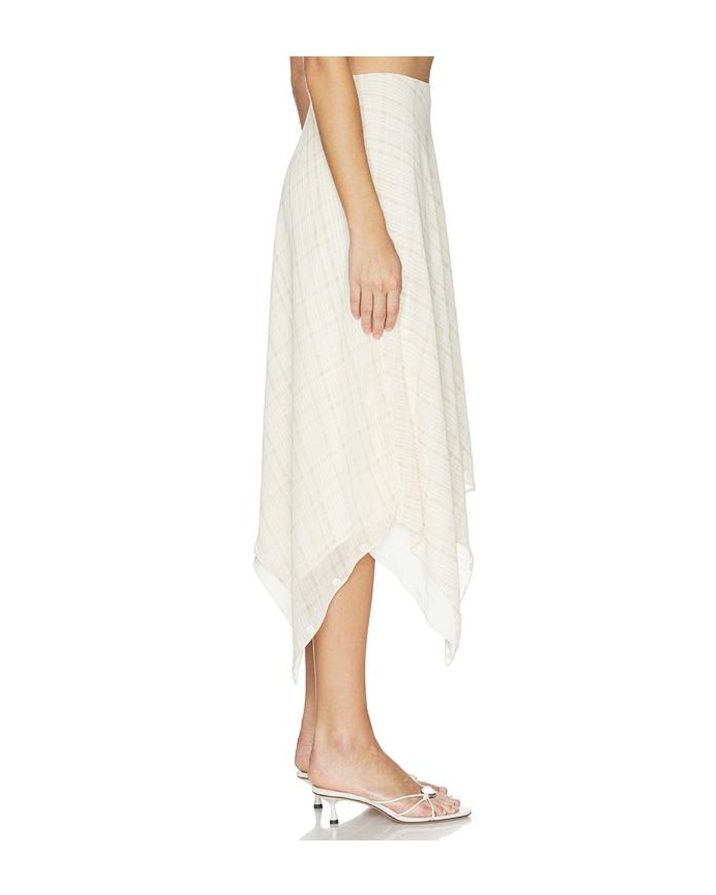 Lovers + Friends White Lucielle Midi Skirt