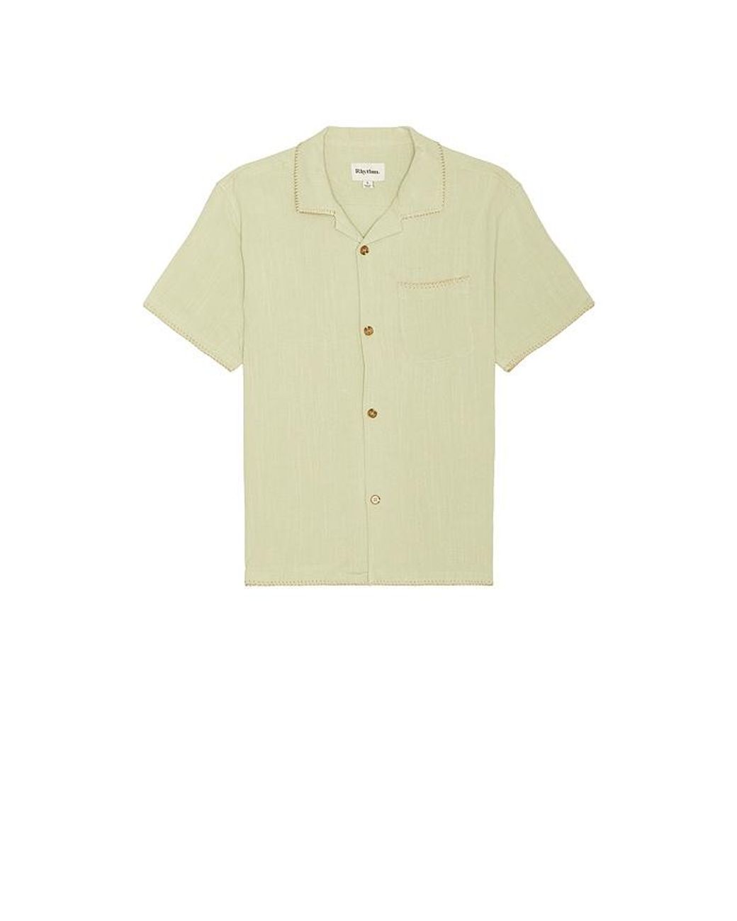 Rhythm Natural Linen Whip Stitch Shirt for men