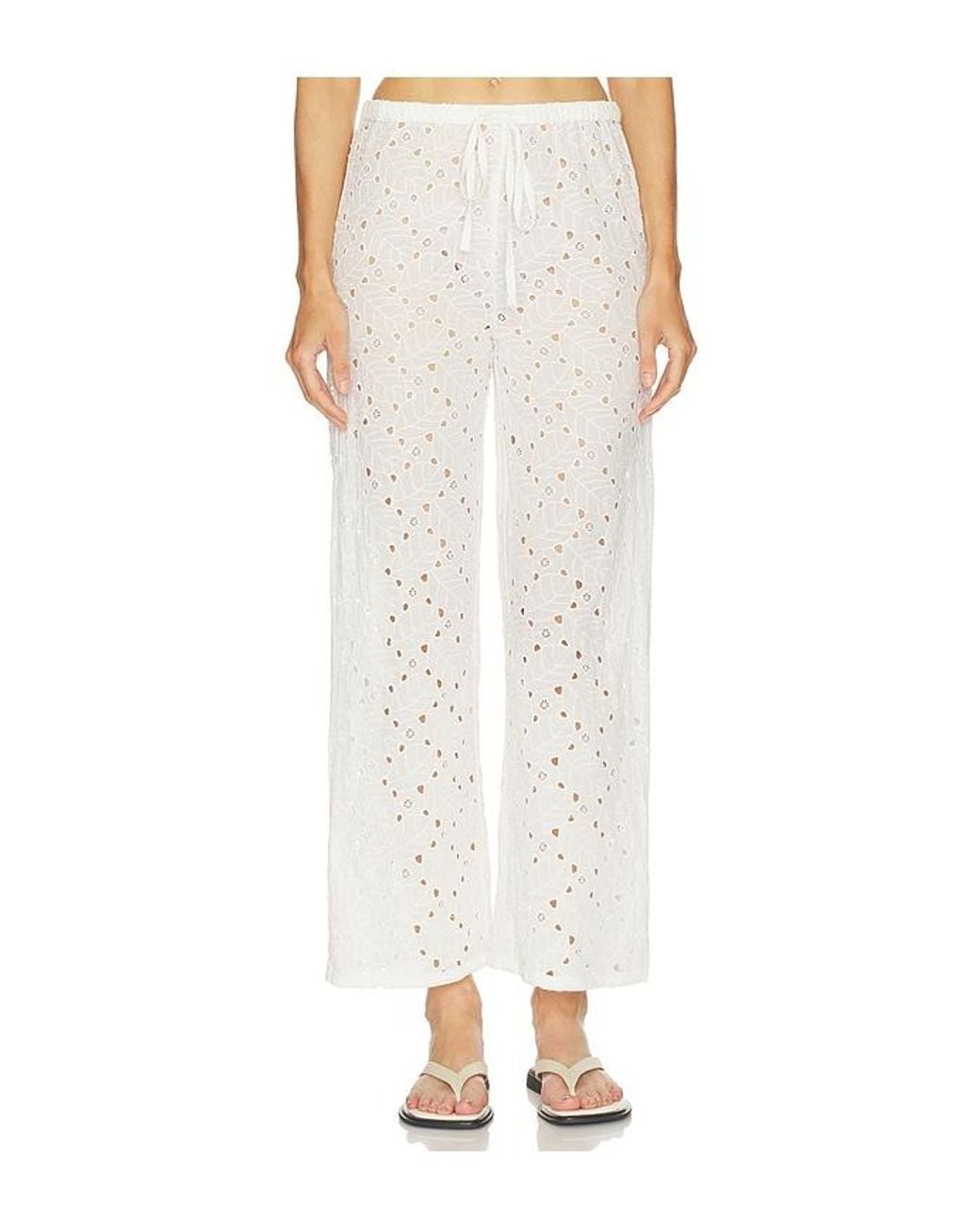 Bobi White Beach Pant