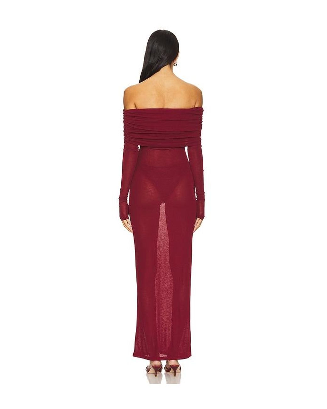 superdown Red Chantal Sheer Gown