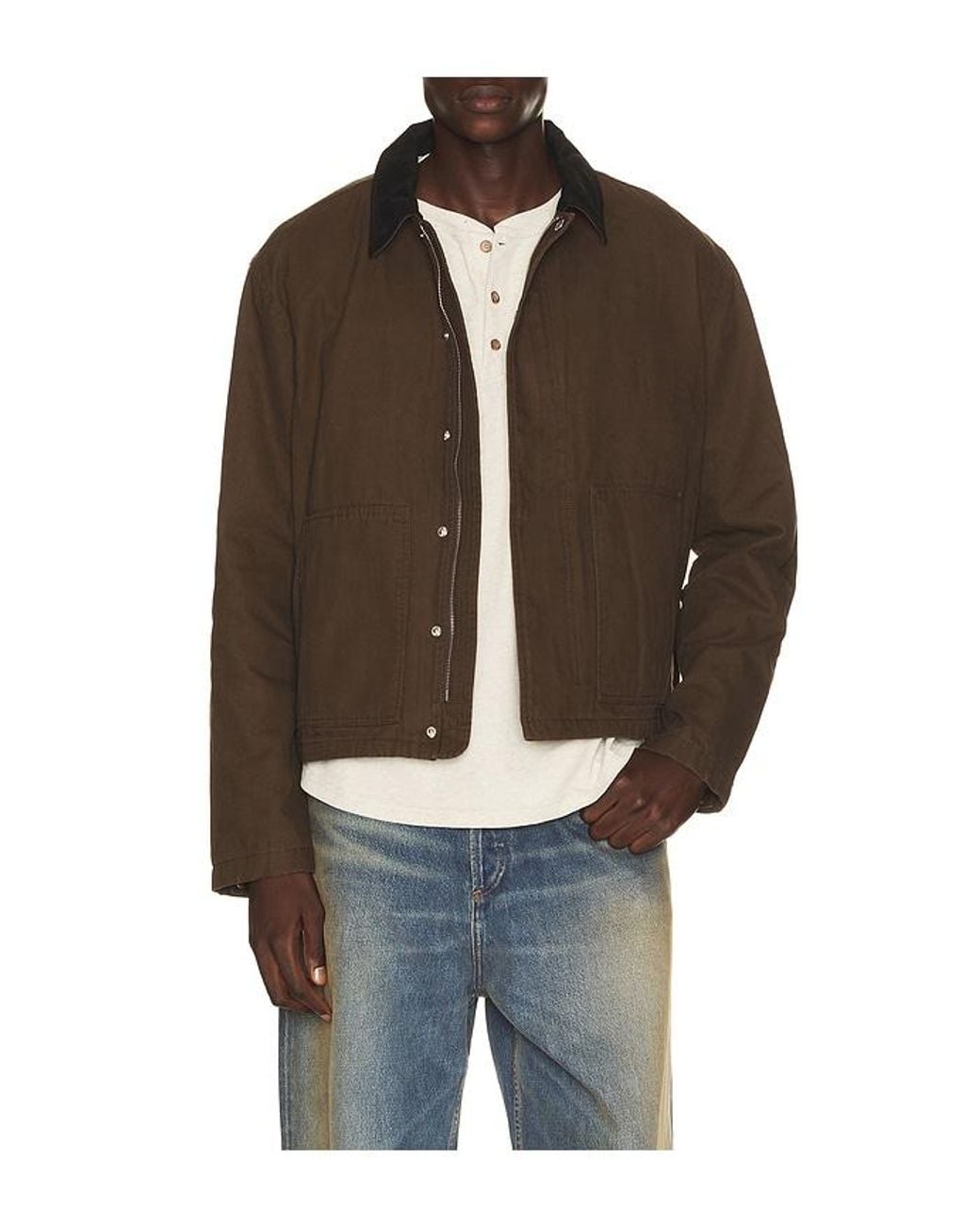 PAIGE Brown Vechio Jacket for men