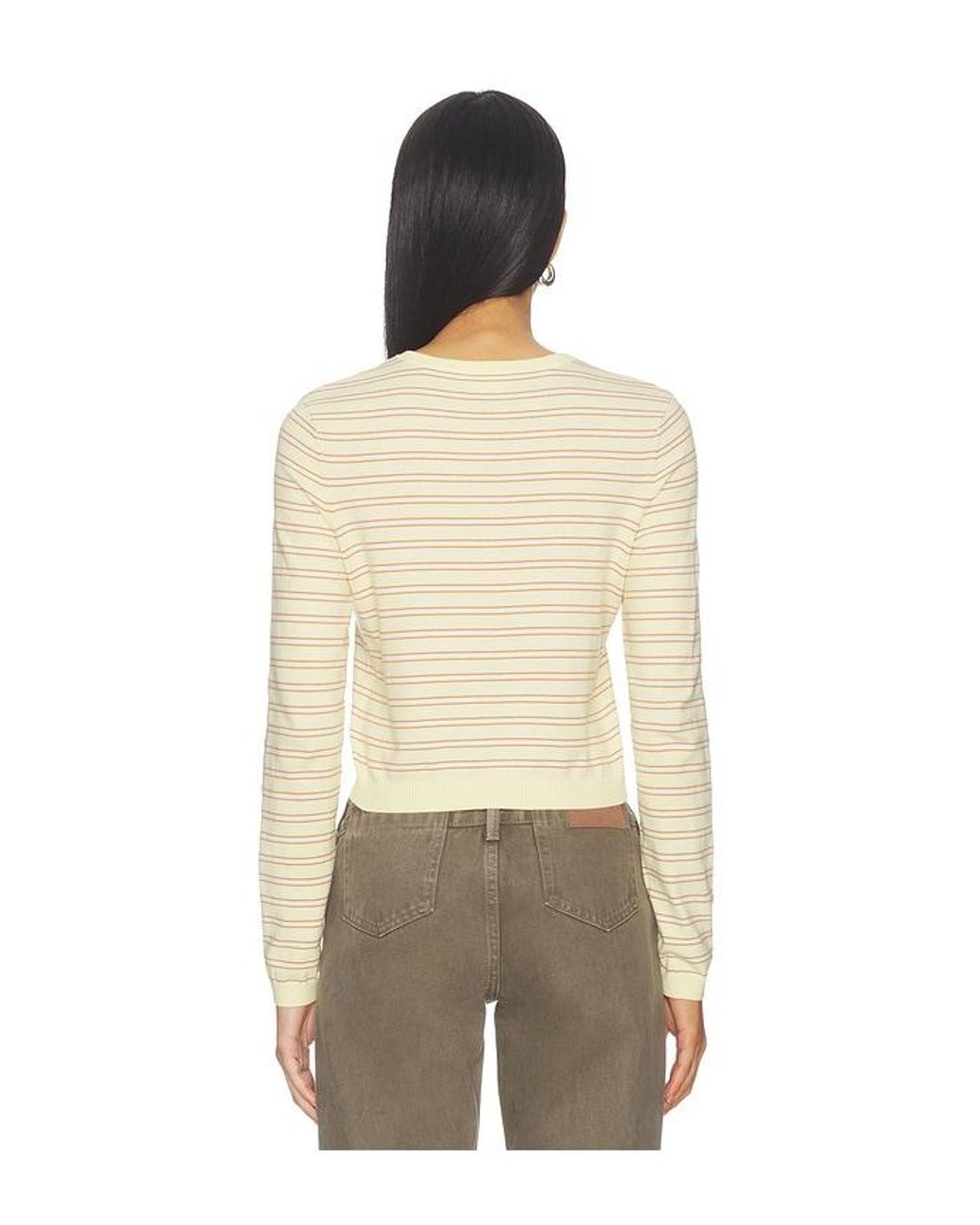 Lovers + Friends Natural Jaylin Stripe Cardigan
