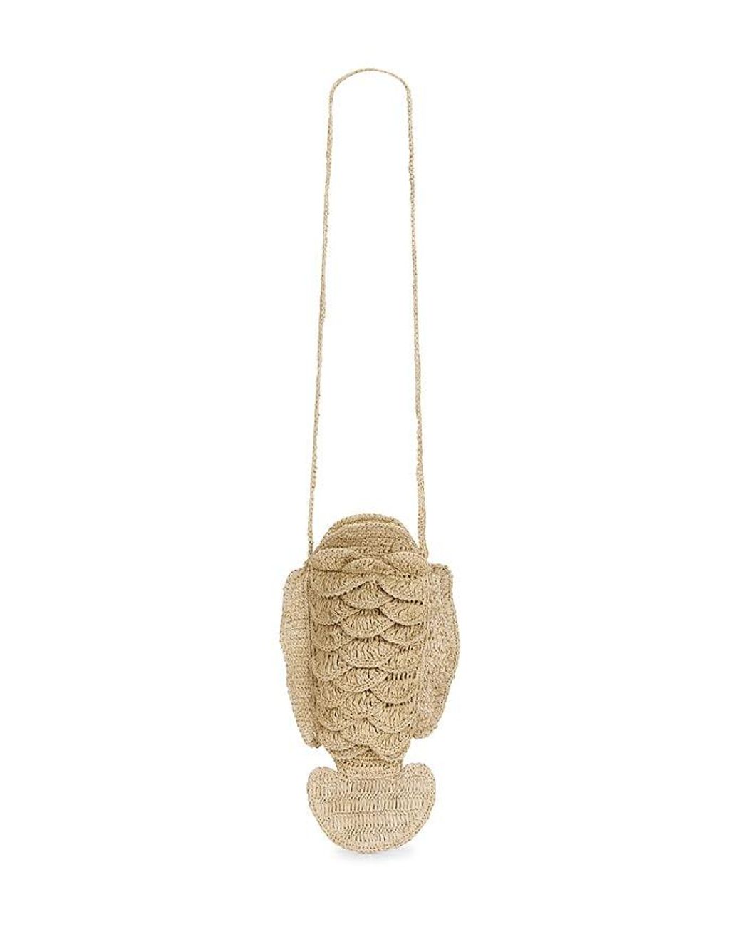 Madewell White Crochet Fish Clutch