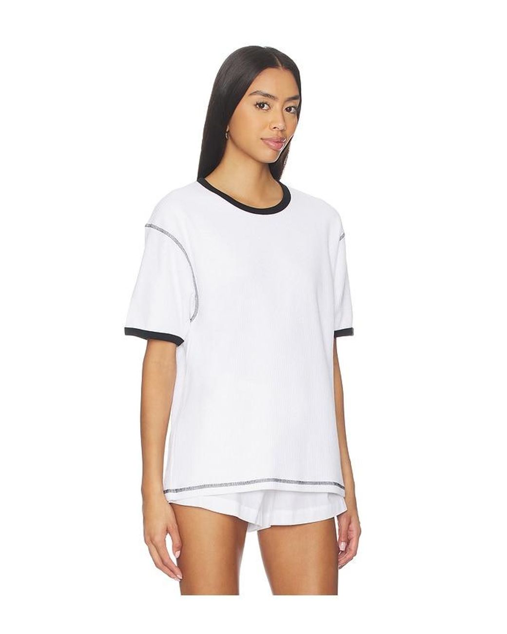 AYA MUSE White Waffle T Shirt