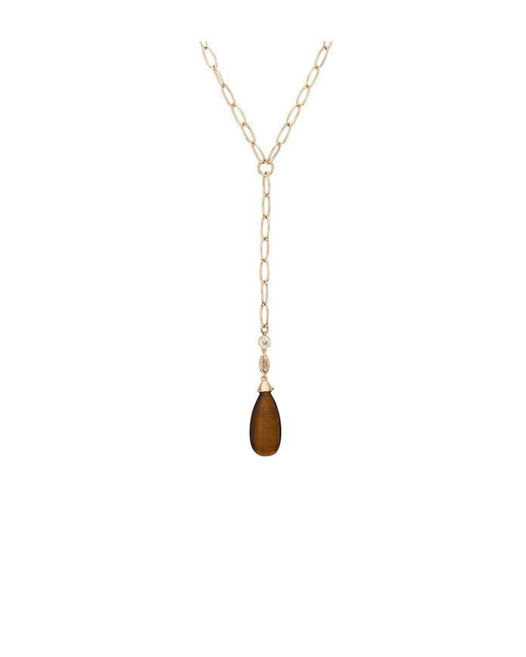 Ettika Multicolor Teardrop Stone Lariat