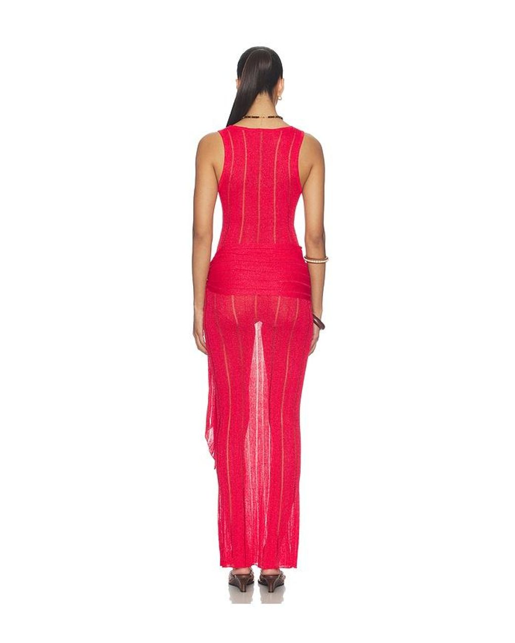 superdown Red Macie Drape Maxi Dress