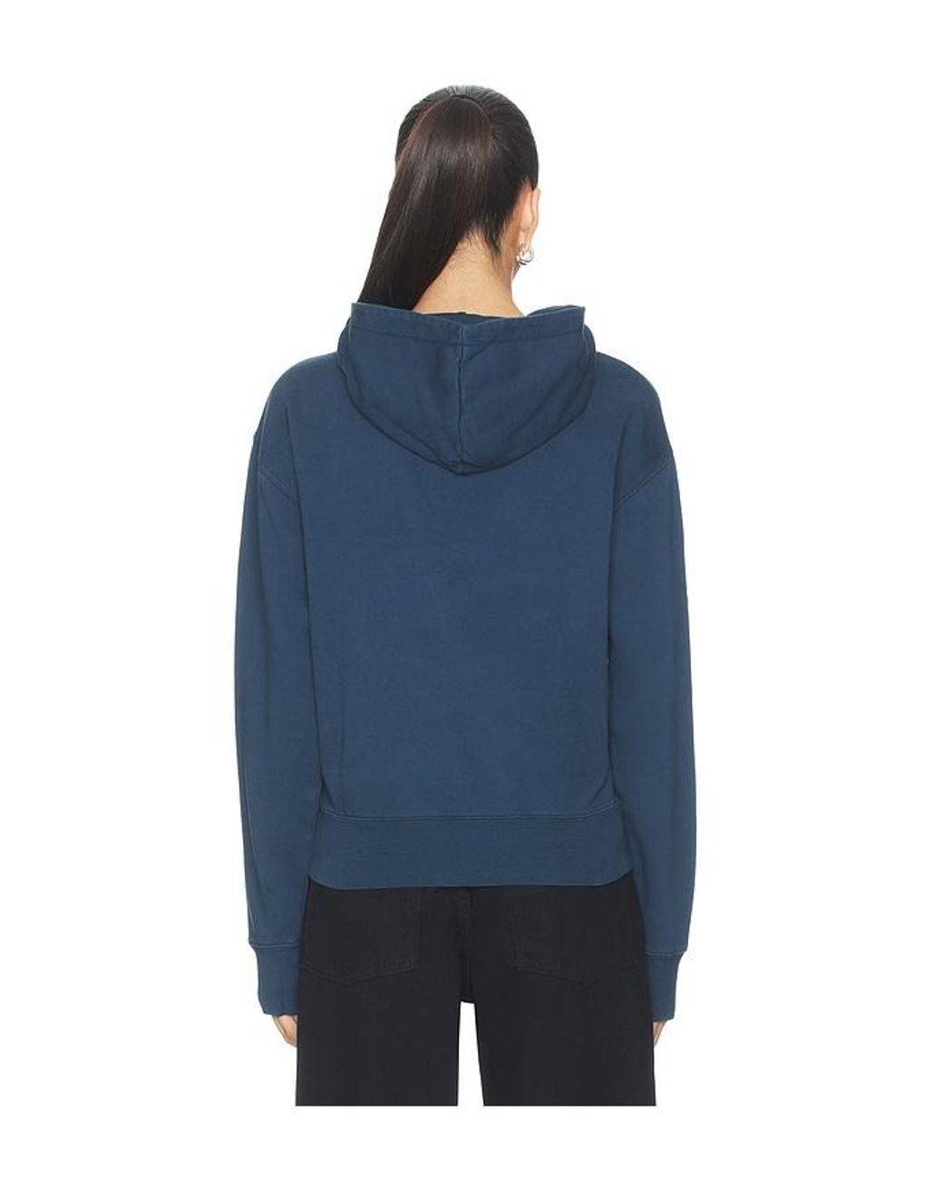 Anine Bing Blue Debbie Shrunken Hoodie Paris