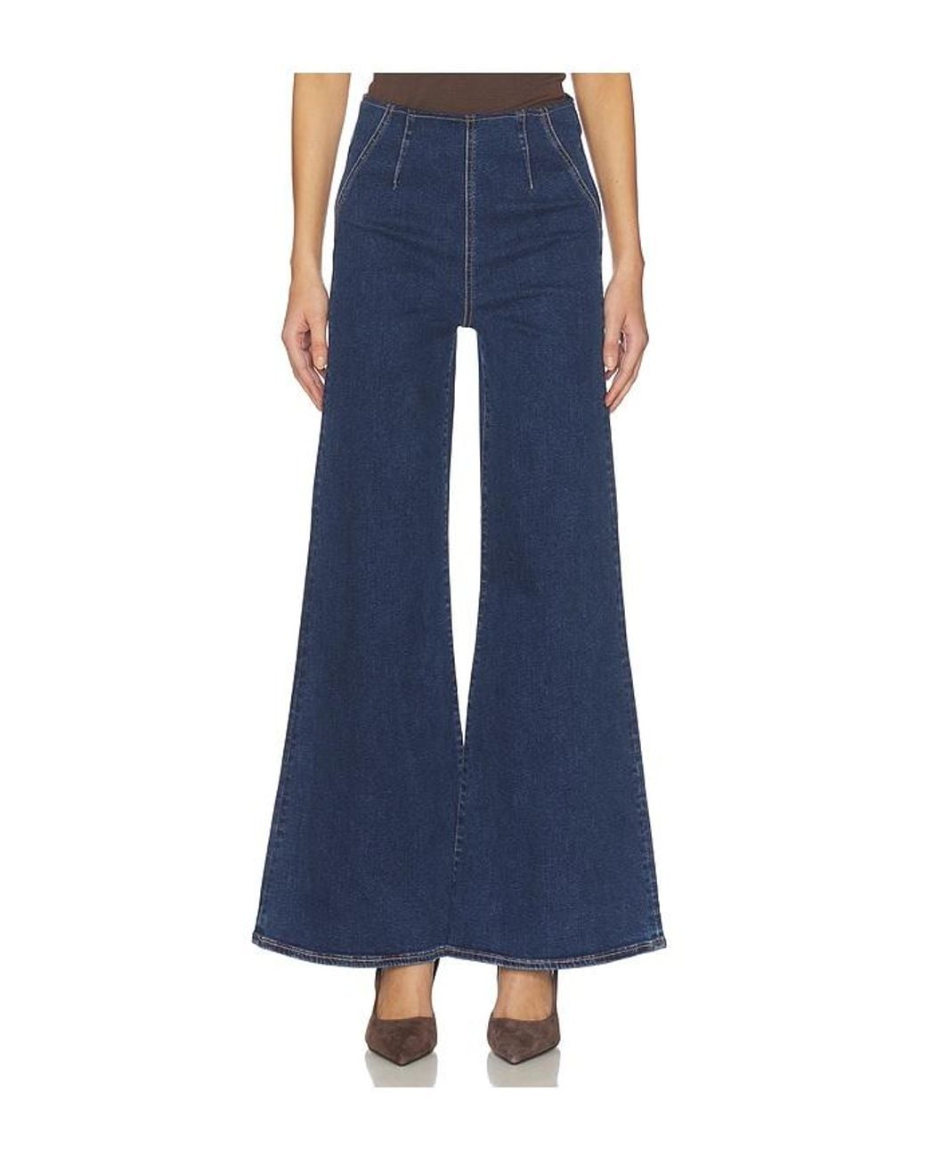 Veronica Beard Blue Joplin Off-Duty High Rise Wide Leg