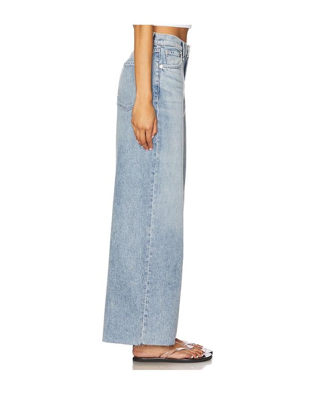 Rag & Bone Blue Featherweight Sofie High Rise Wide Leg Jeans