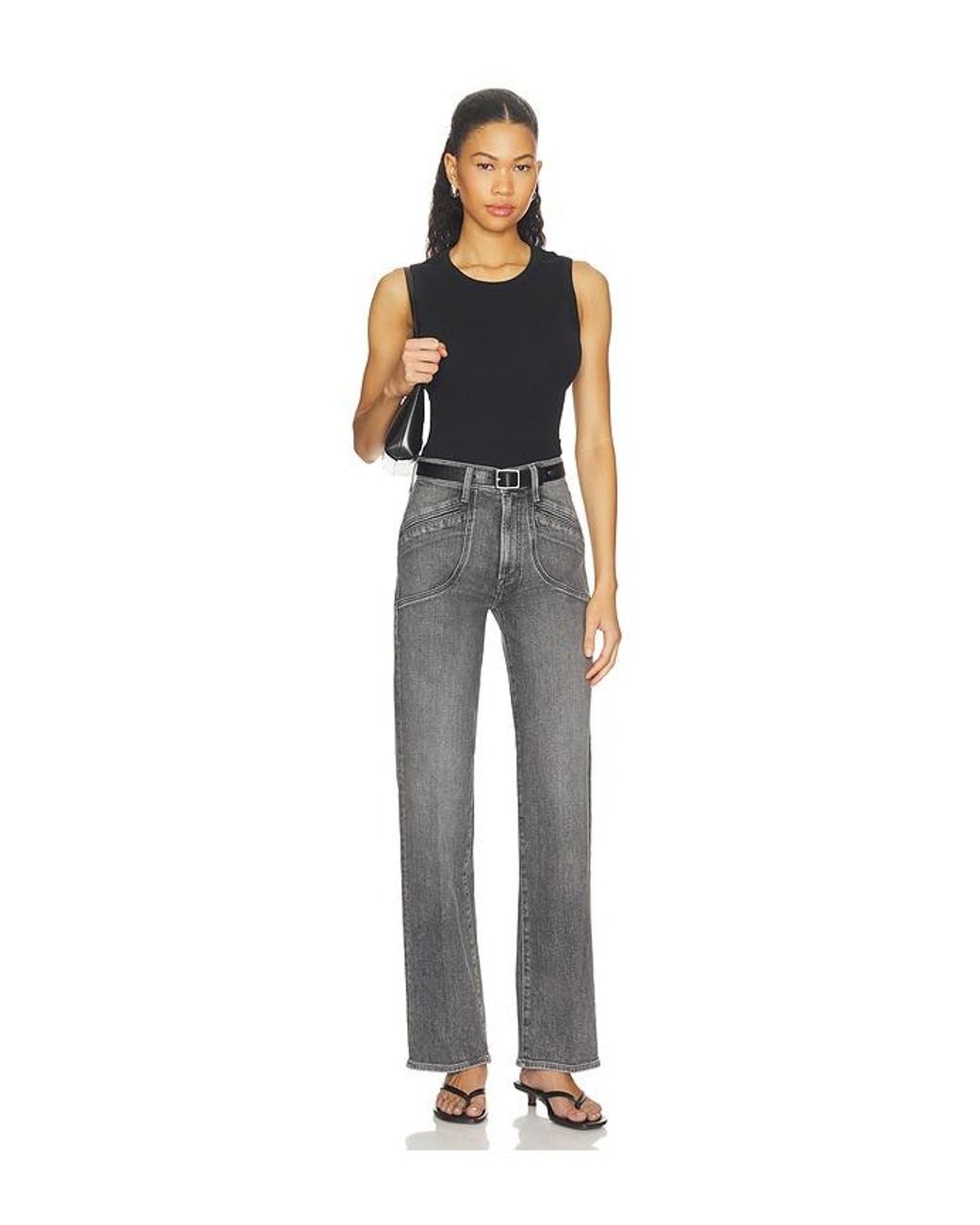 Mother Gray The Rambler Utility Sneak Jeans