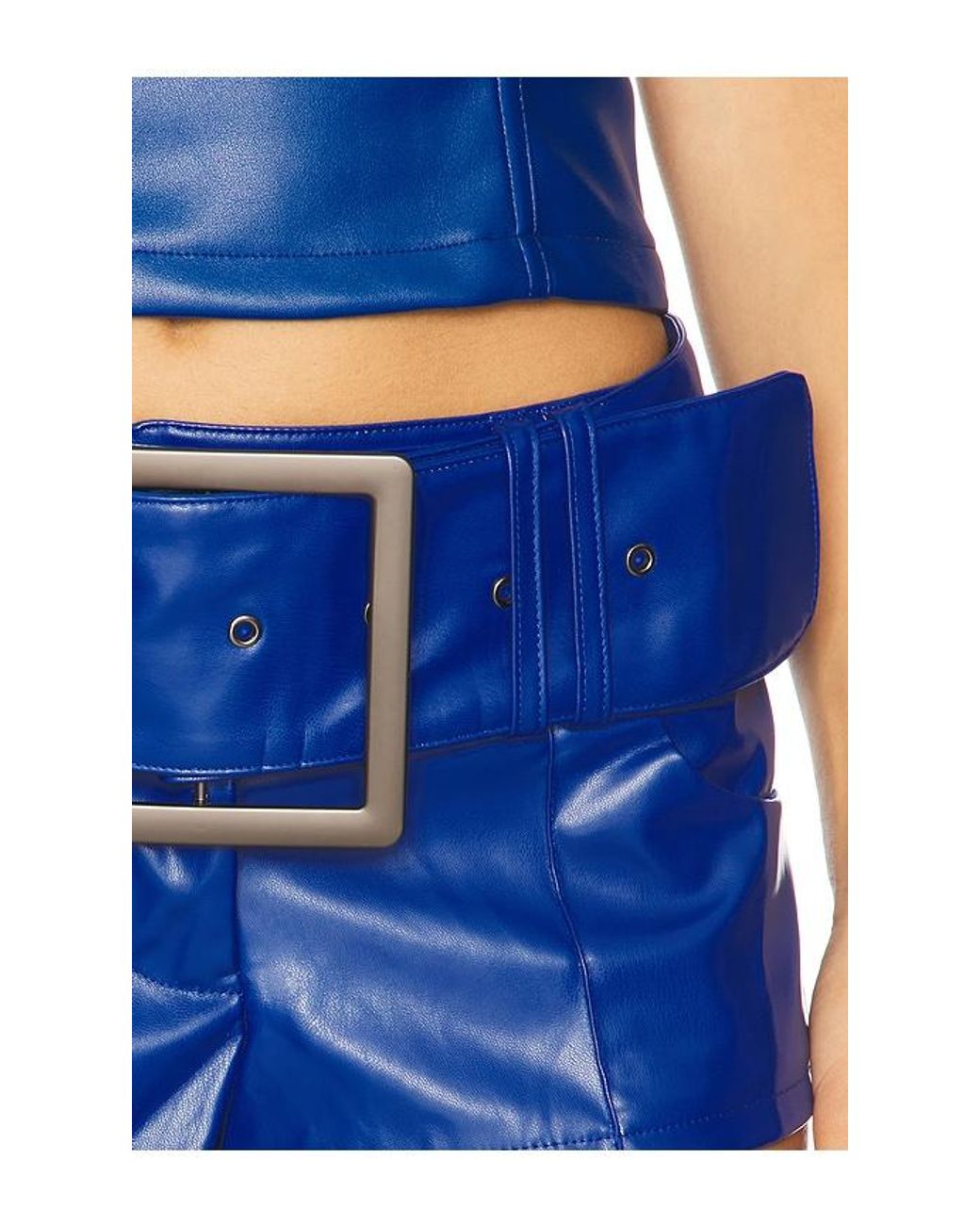 Nii HAI Blue X Revolve Sandy Moto Shorts
