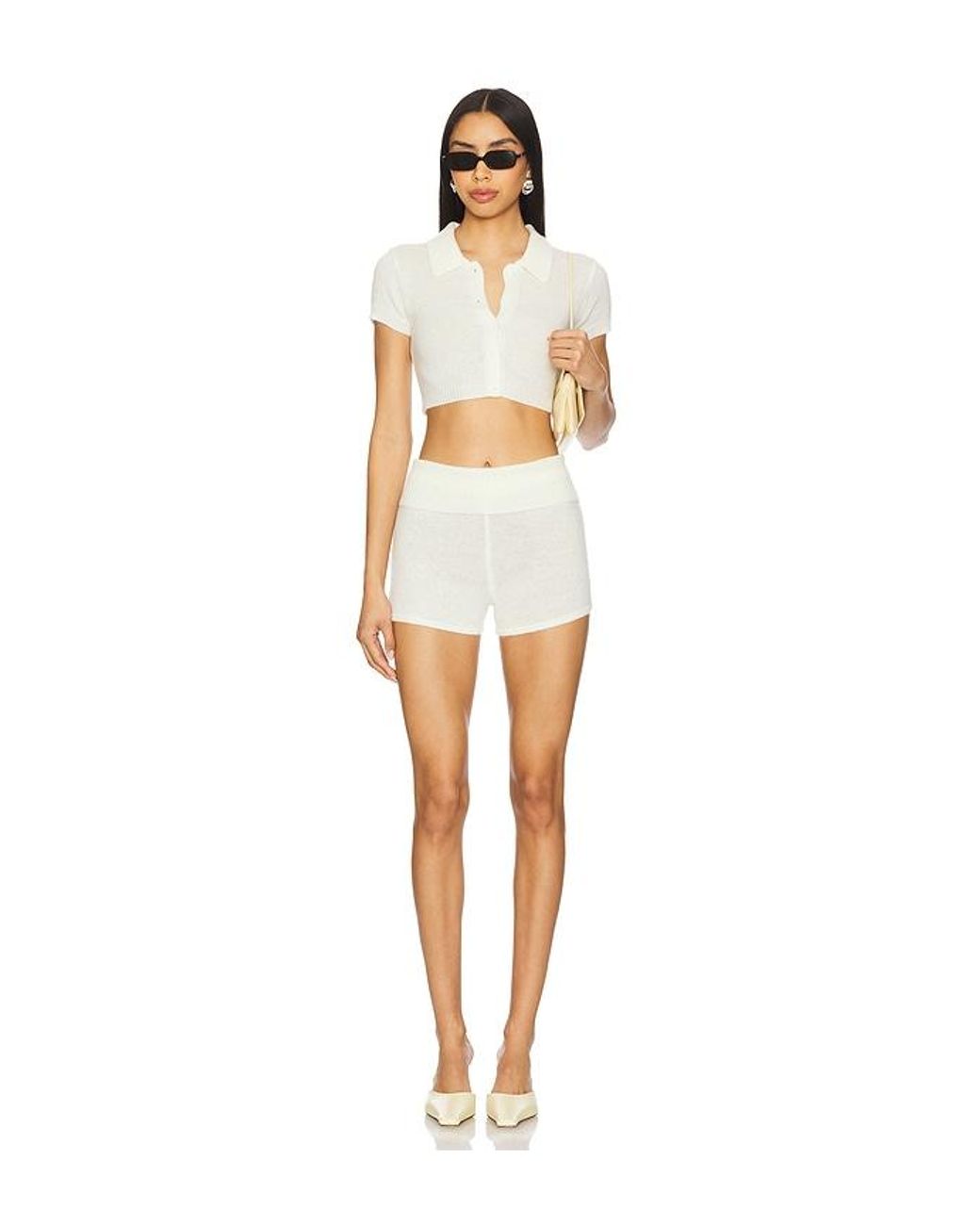 Amelie Teje White Marbella Mini Short
