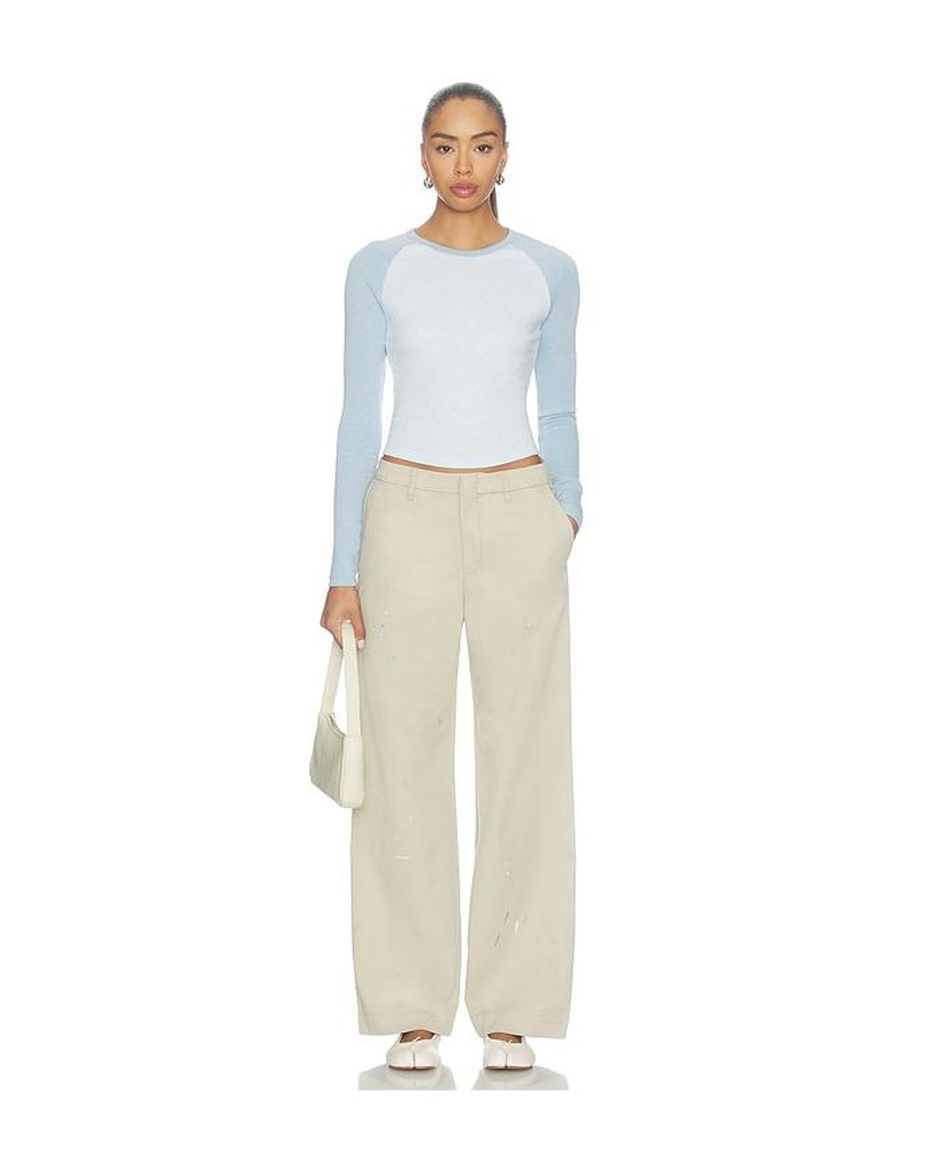 Still Here White Painter Slacks
