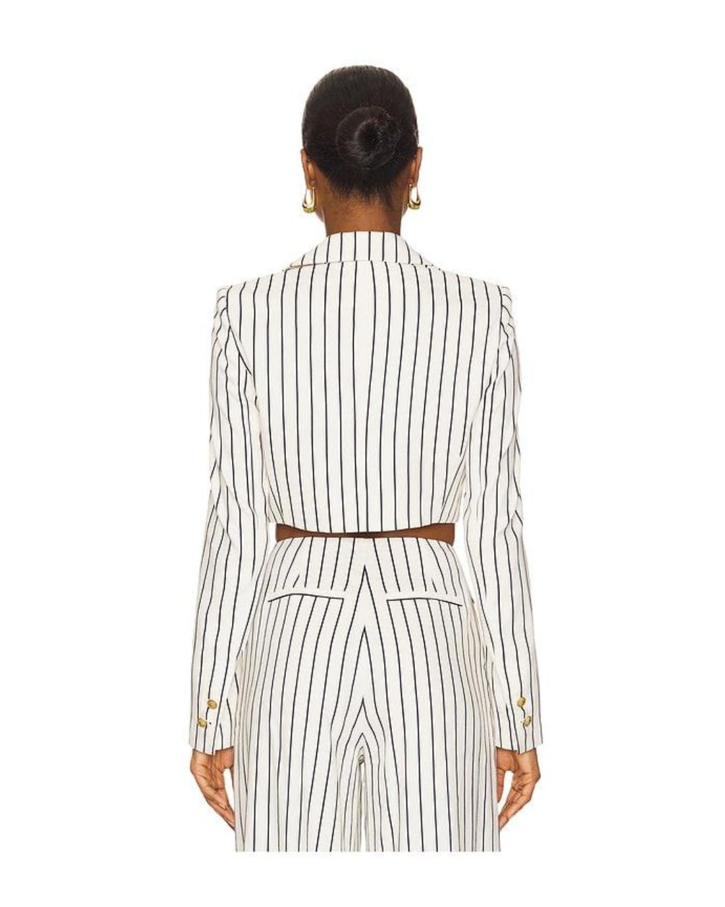L'Agence White Izzie Cropped Blazer